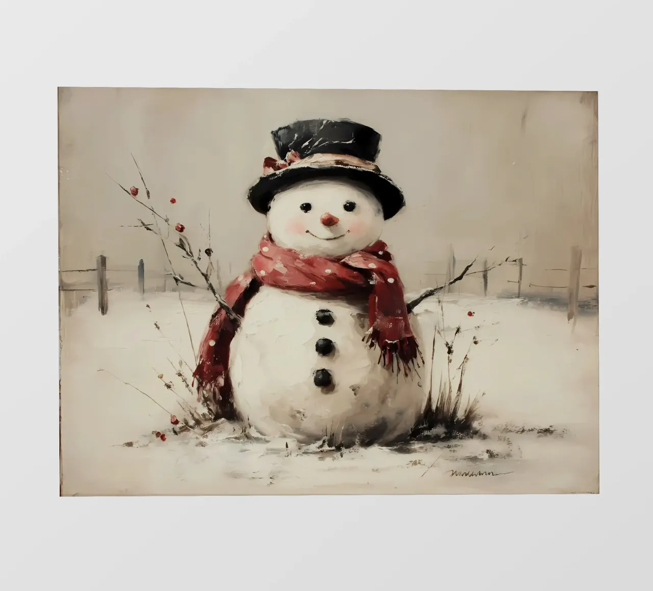 Pupazzo di neve invernale telo in pvc da IamHomeStudio