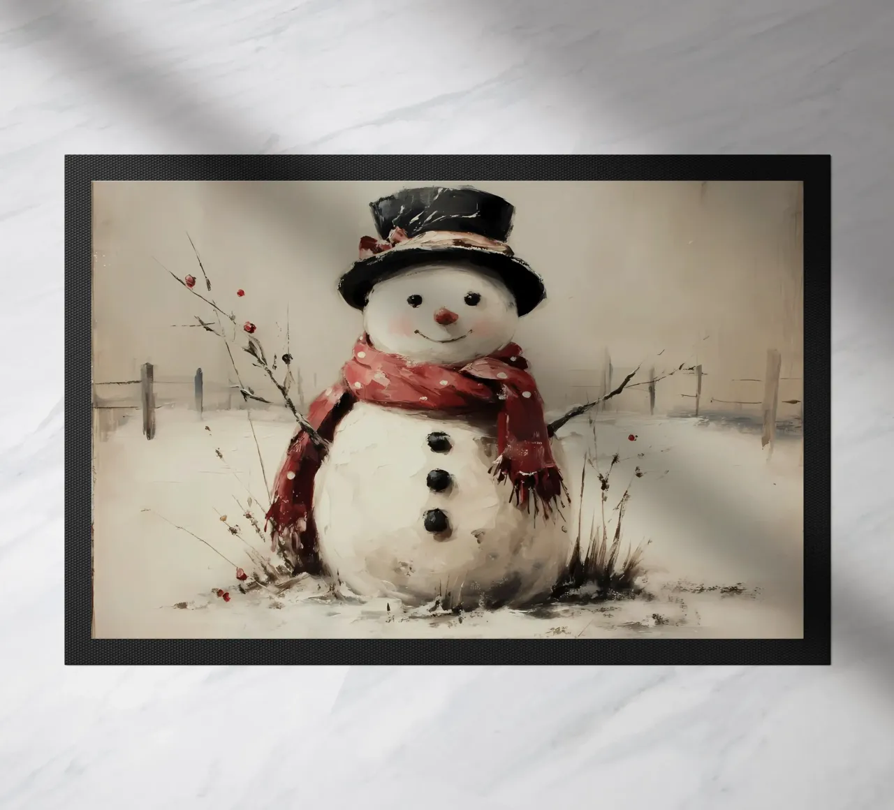 Pupazzo di neve invernale zerbino da IamHomeStudio