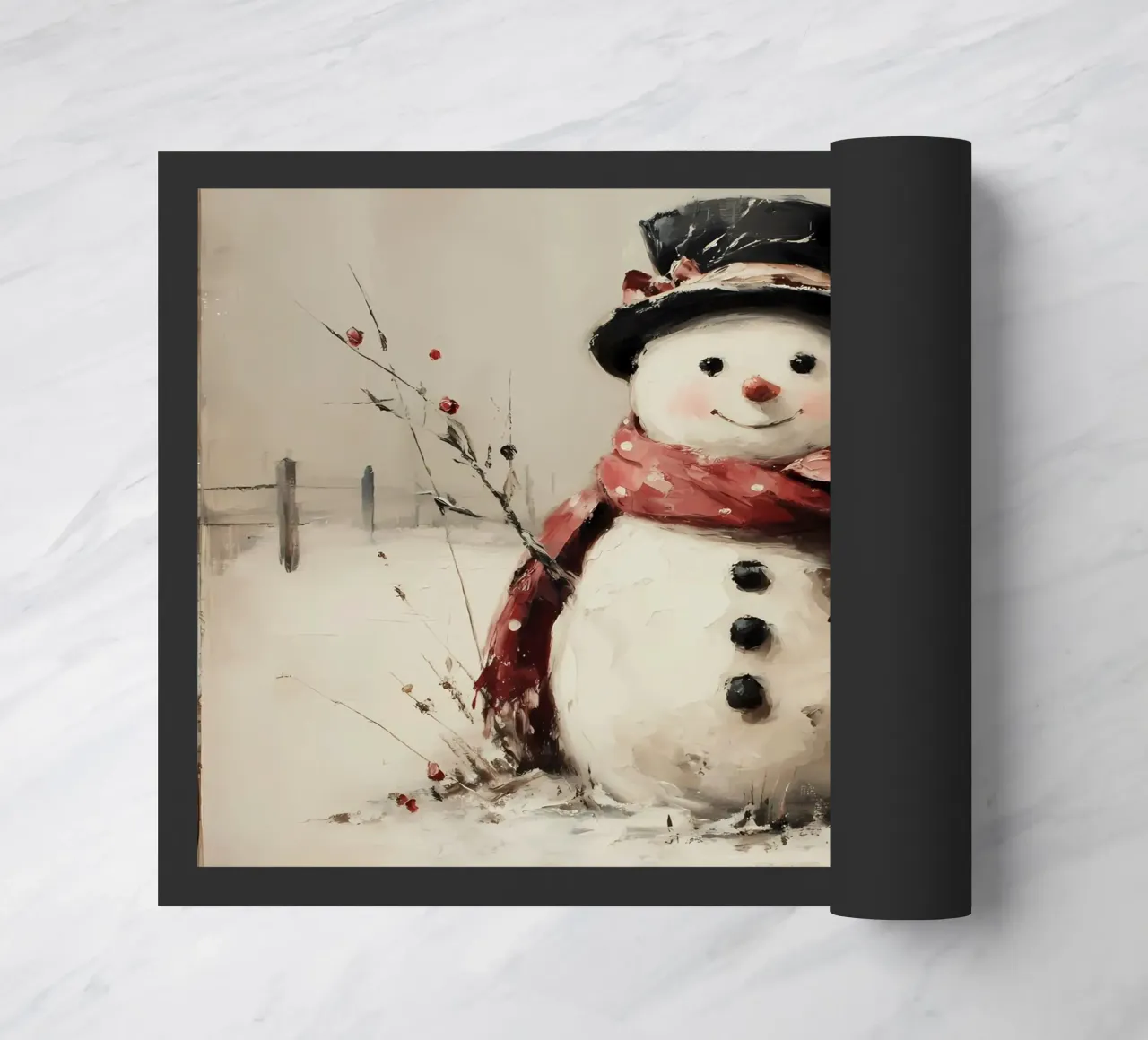 Pupazzo di neve invernale zerbino da IamHomeStudio