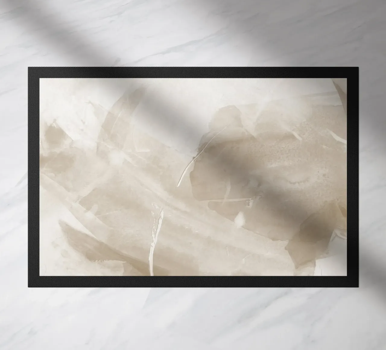 Pennellate astratte beige 1 zerbino da NouveauPrints
