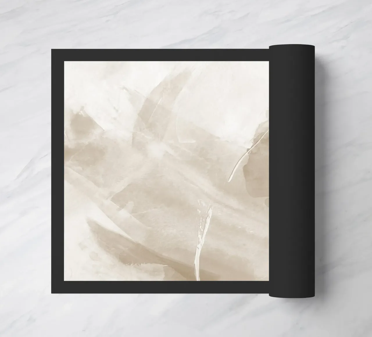 Pennellate astratte beige 1 zerbino da NouveauPrints