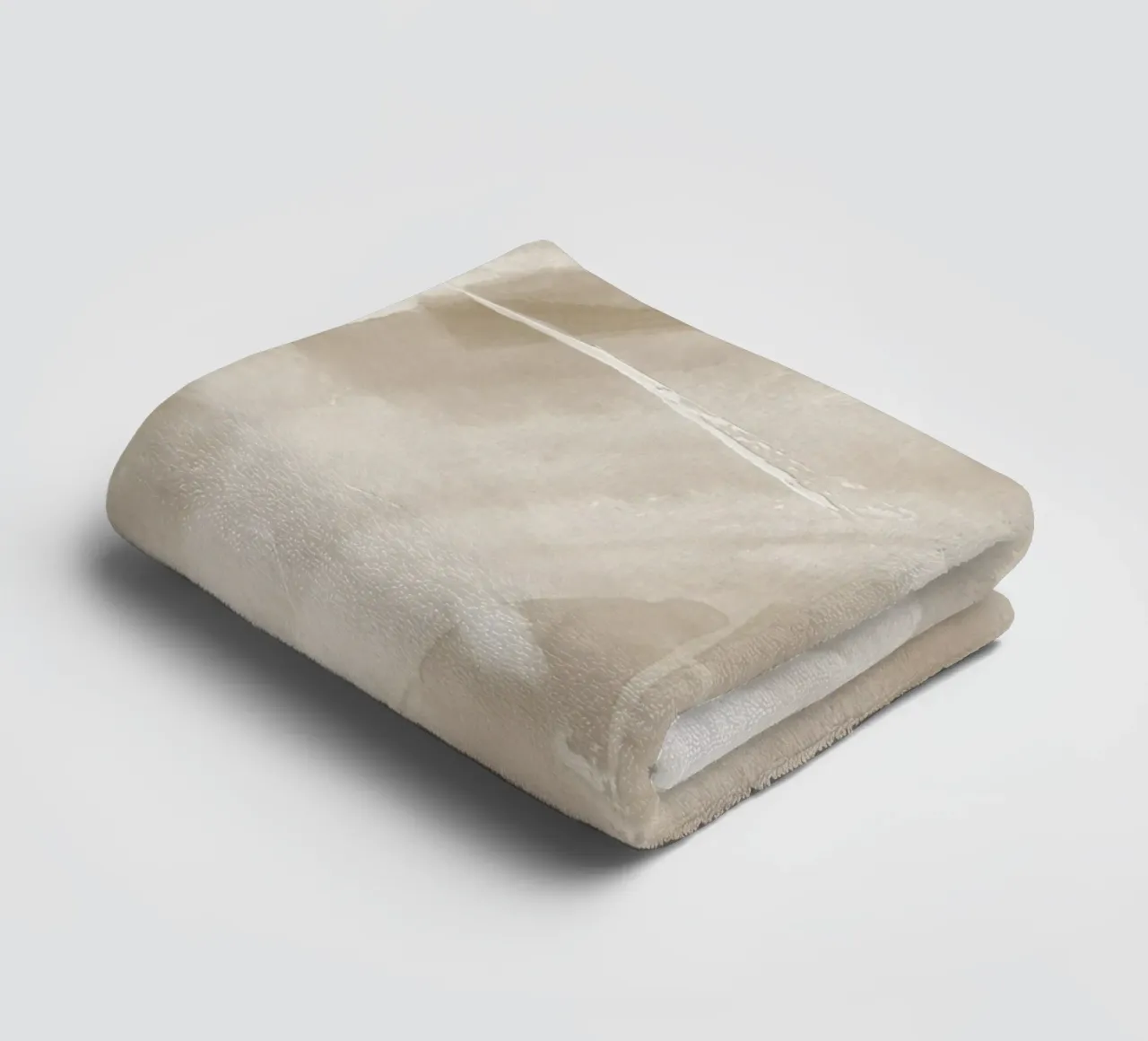 Pennellate astratte beige 1 asciugamano da bagno da NouveauPrints