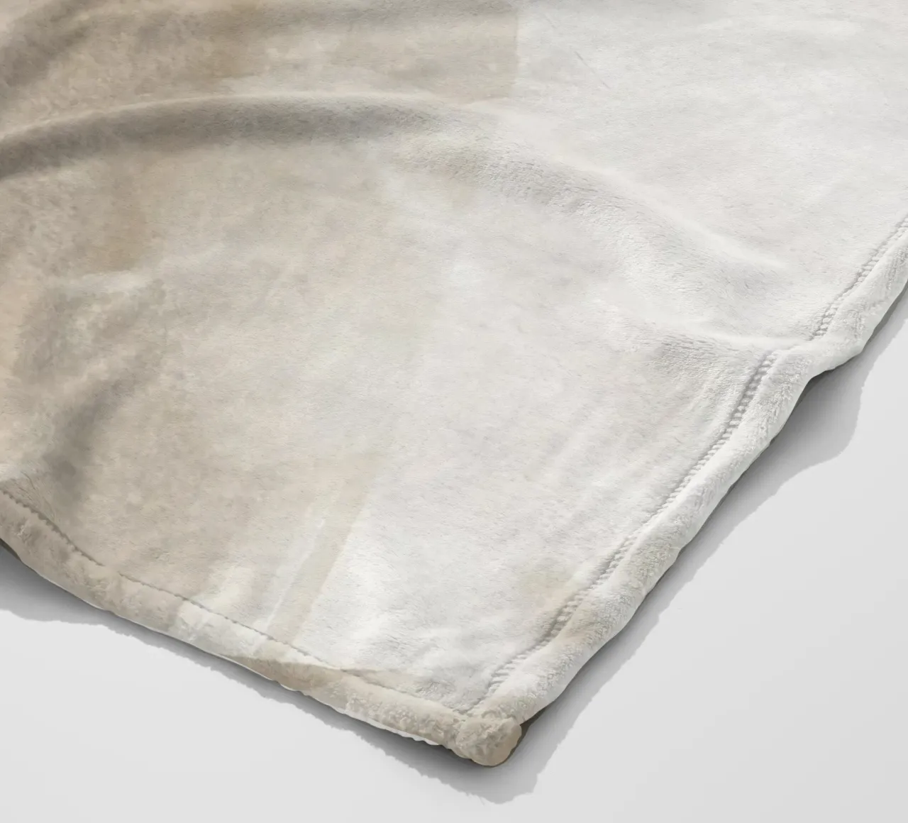 Pennellate astratte beige 1 coperta in pile da NouveauPrints