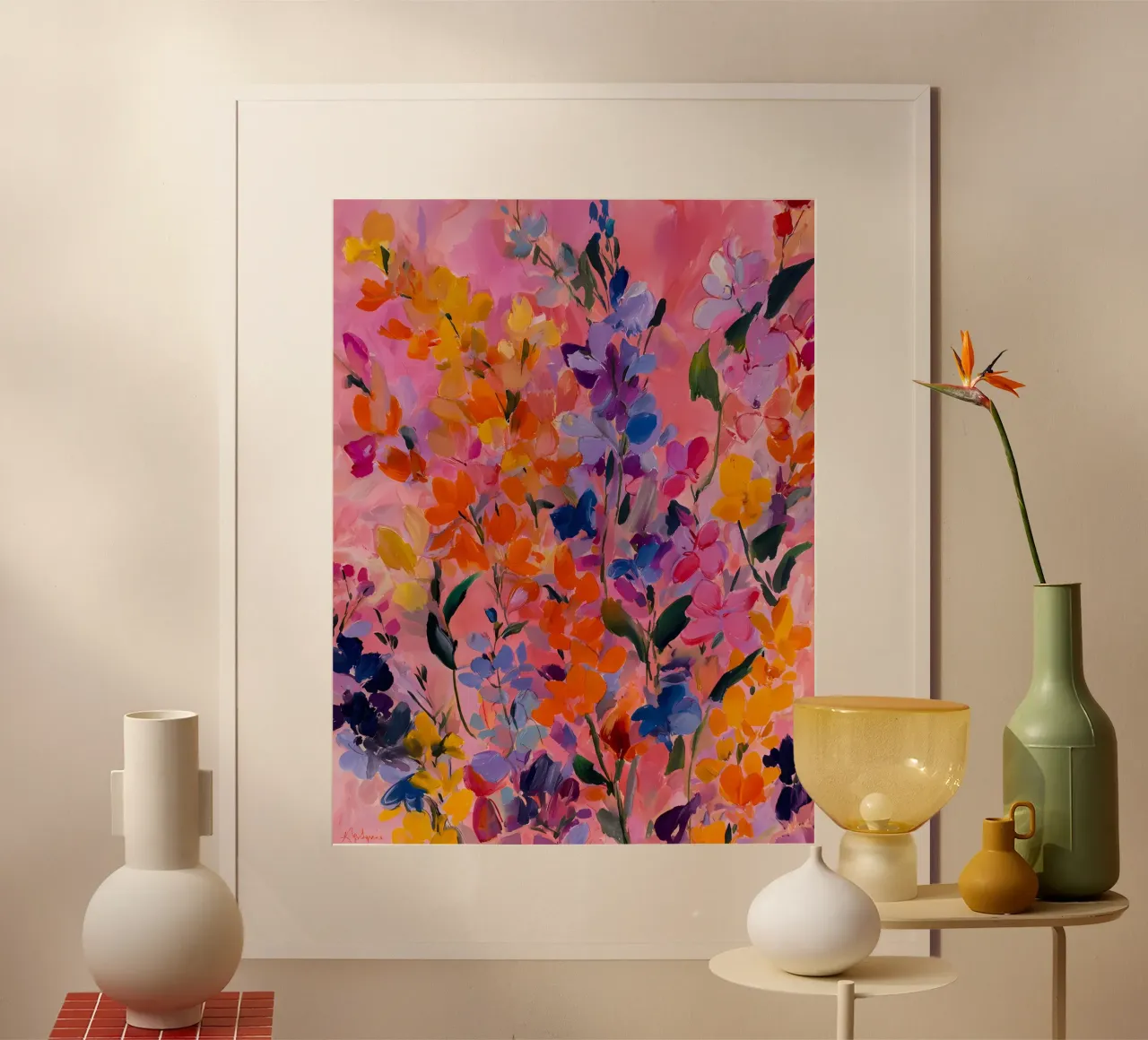 Fiori astratti colorati carta hahnemühle da IamHomeStudio