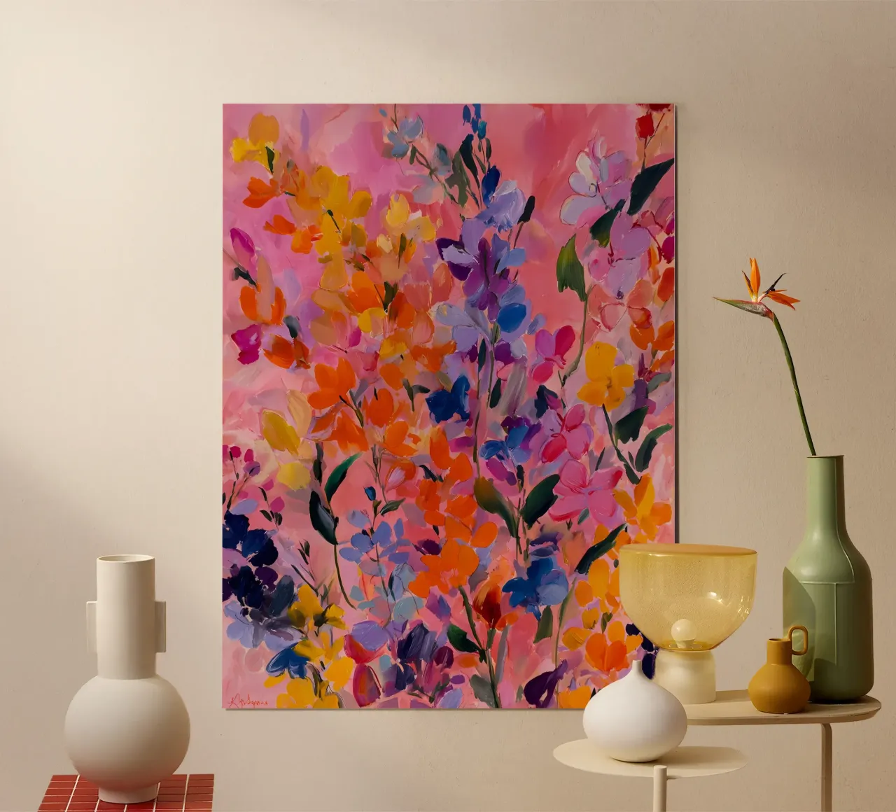 Fiori astratti colorati carta hahnemühle da IamHomeStudio