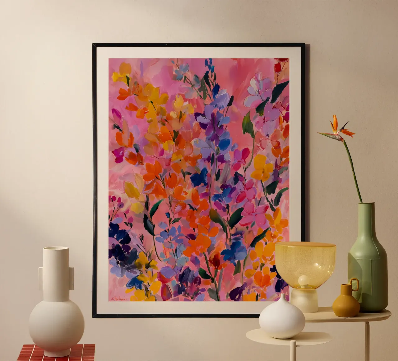 Fiori astratti colorati carta hahnemühle da IamHomeStudio