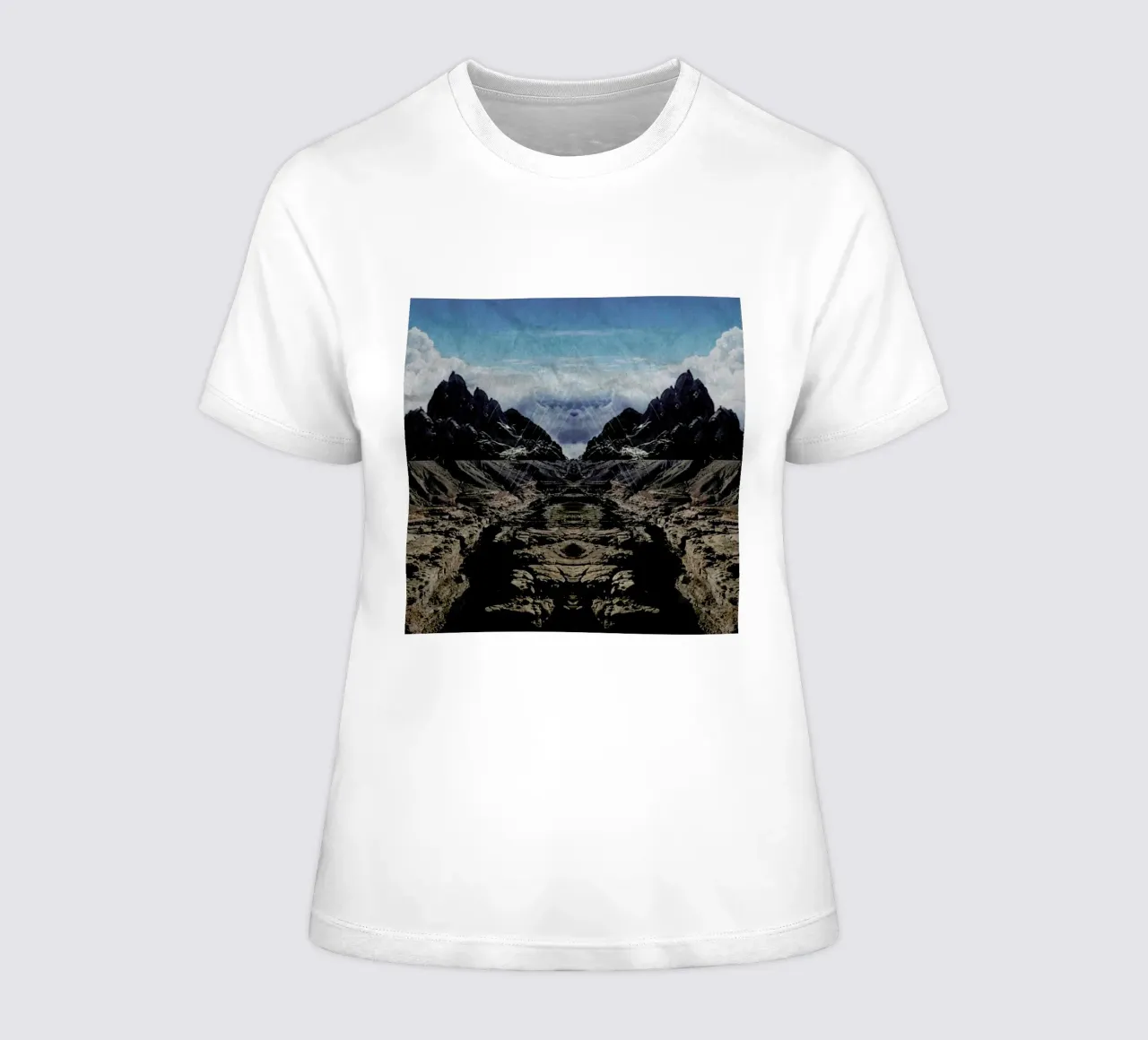 Someday - Landscape women's fitted t-shirt by Three Of The Possessed