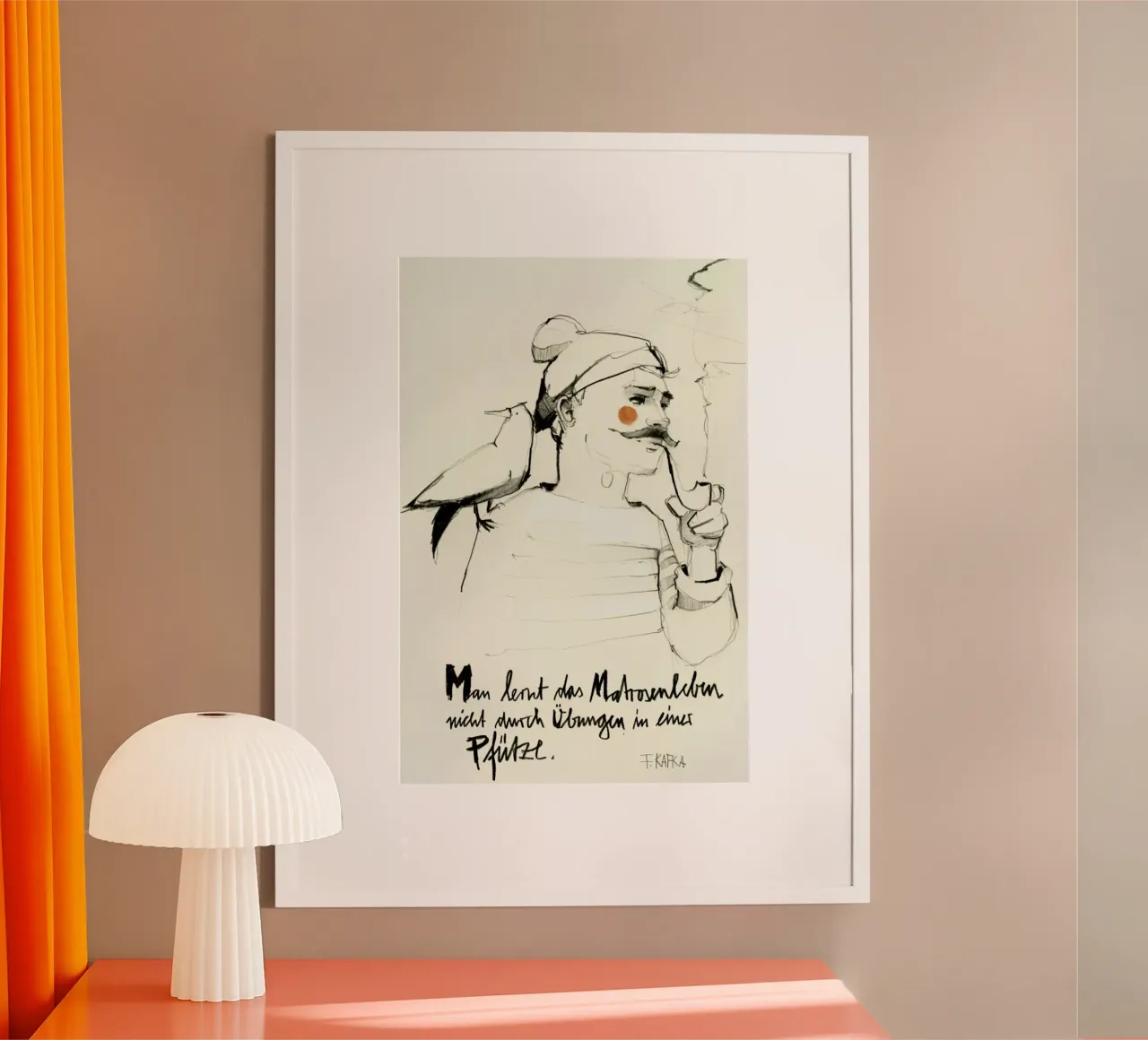 Matrosenleben poster con telaio in plastica da Ekaterina Koroleva
