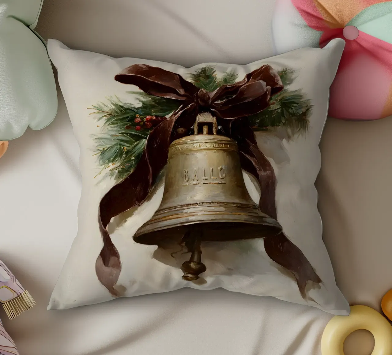 Campana di Natale cuscino da IamHomeStudio