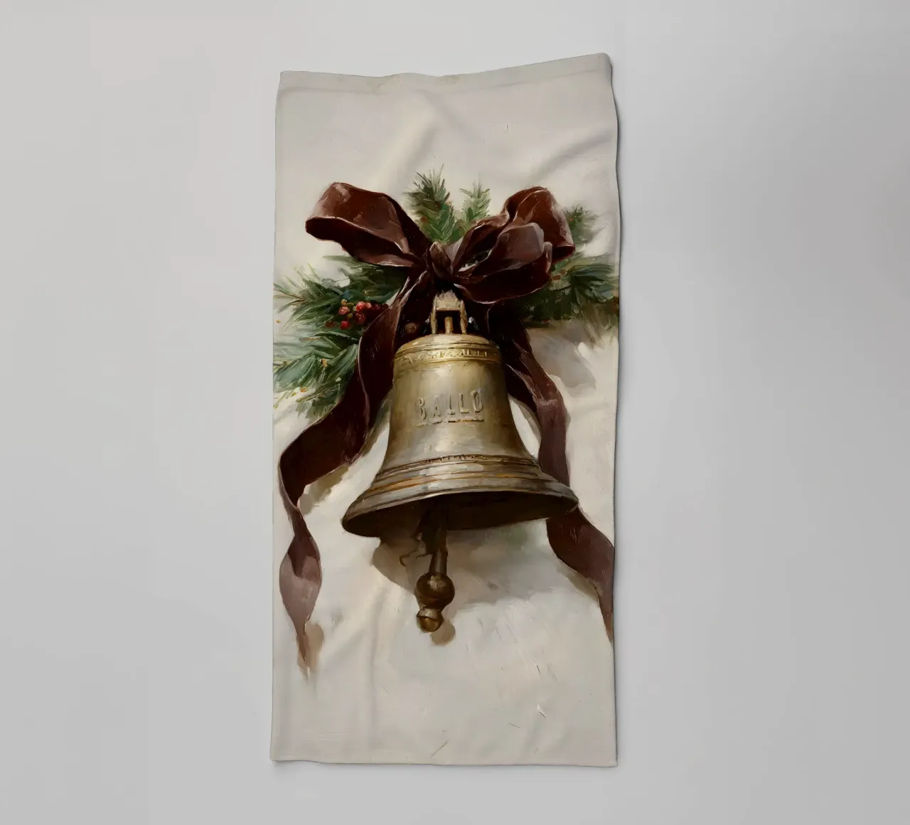 Campana di Natale asciugamano da bagno da IamHomeStudio