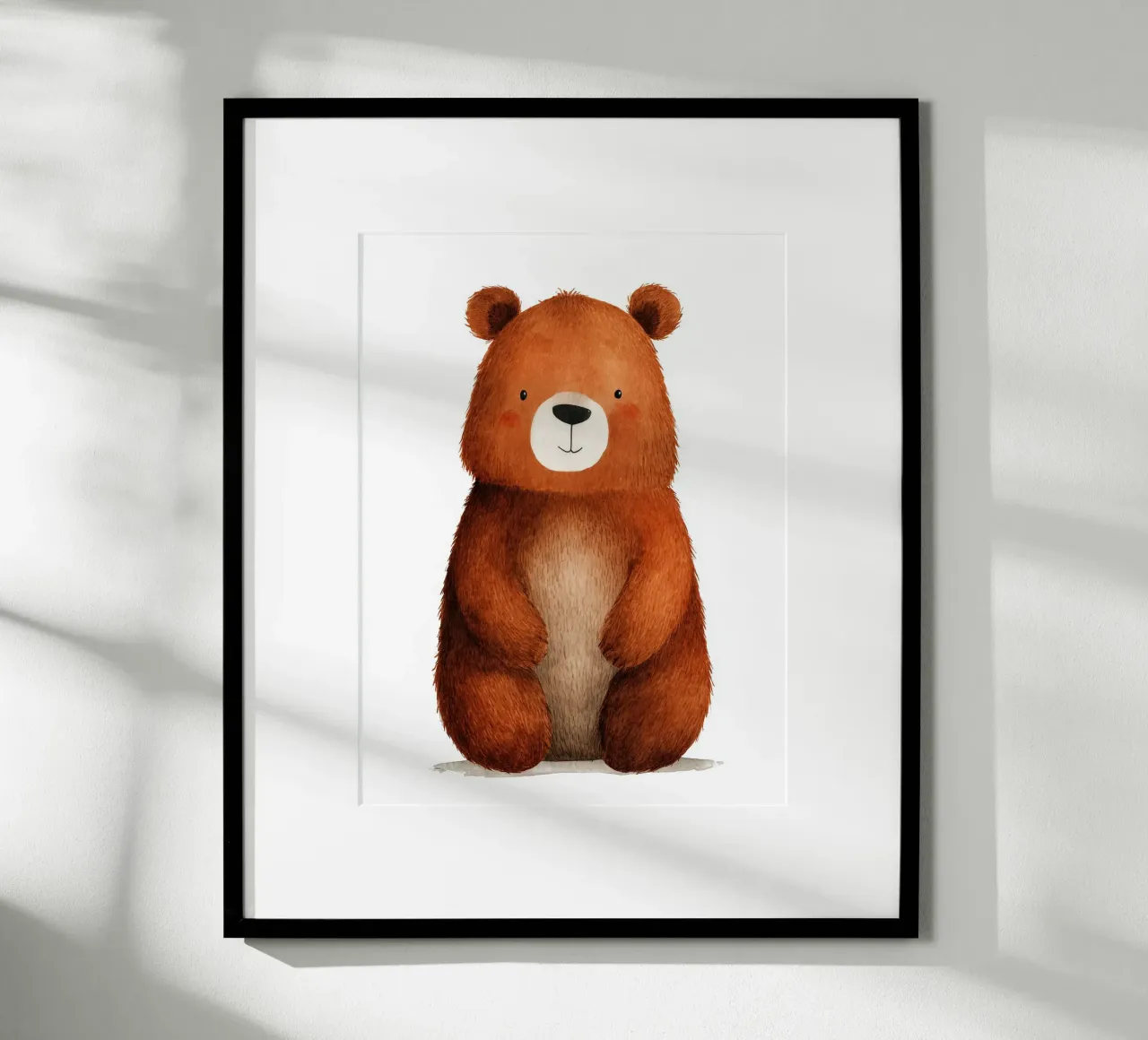 Poster di un simpatico orso bruno carta hahnemühle da Kid’s Dream