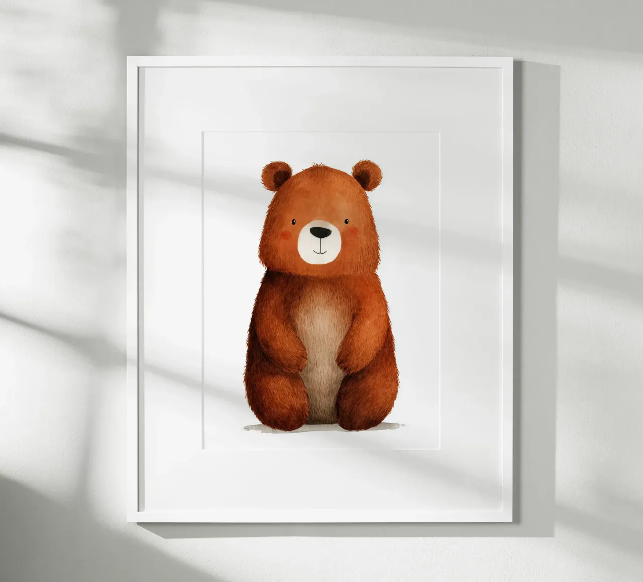 Poster di un simpatico orso bruno carta hahnemühle da Kid’s Dream