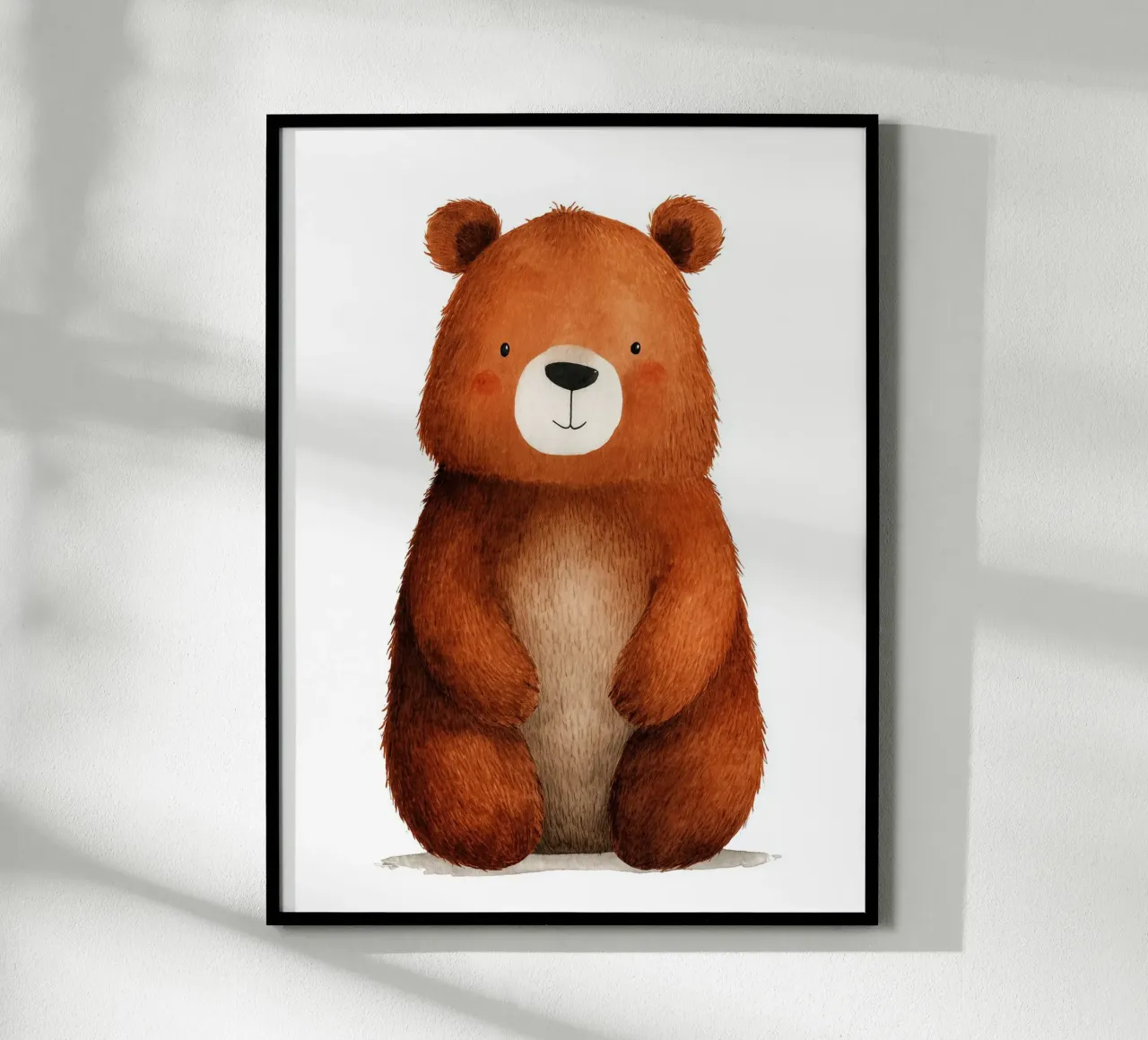 Poster di un simpatico orso bruno carta hahnemühle da Kid’s Dream