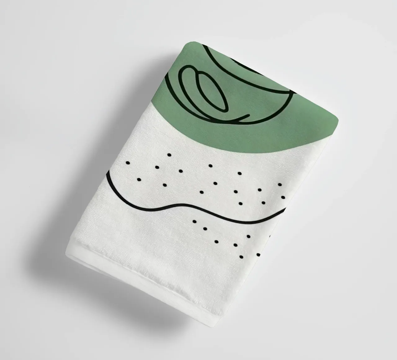 Minimalist Line Drawing of Monstera Leaf towel by Bloom And Brush