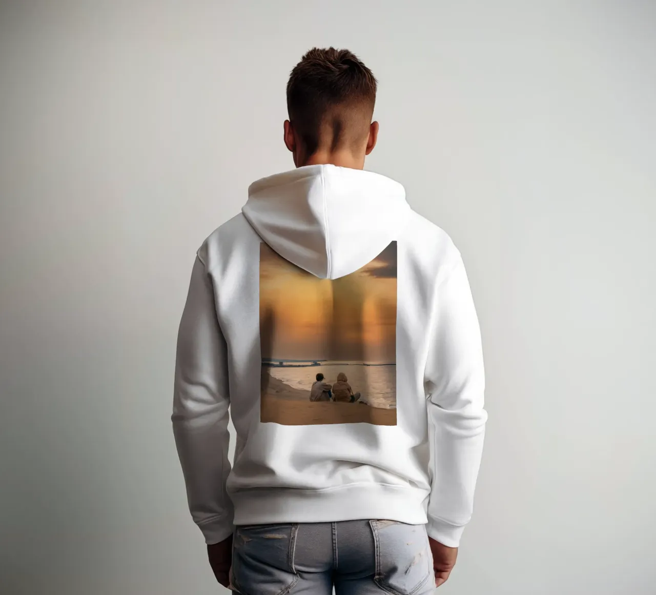 Tramonto nel deserto di Tottori, Giappone felpa con cappuccio da Marcel Bisig