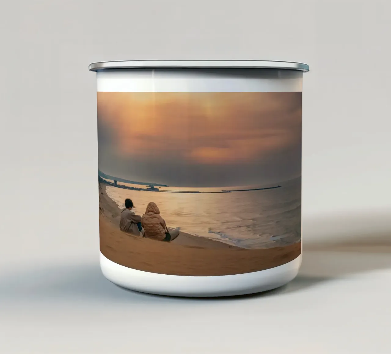 Tramonto nel deserto di Tottori, Giappone tazza in smalto da Marcel Bisig