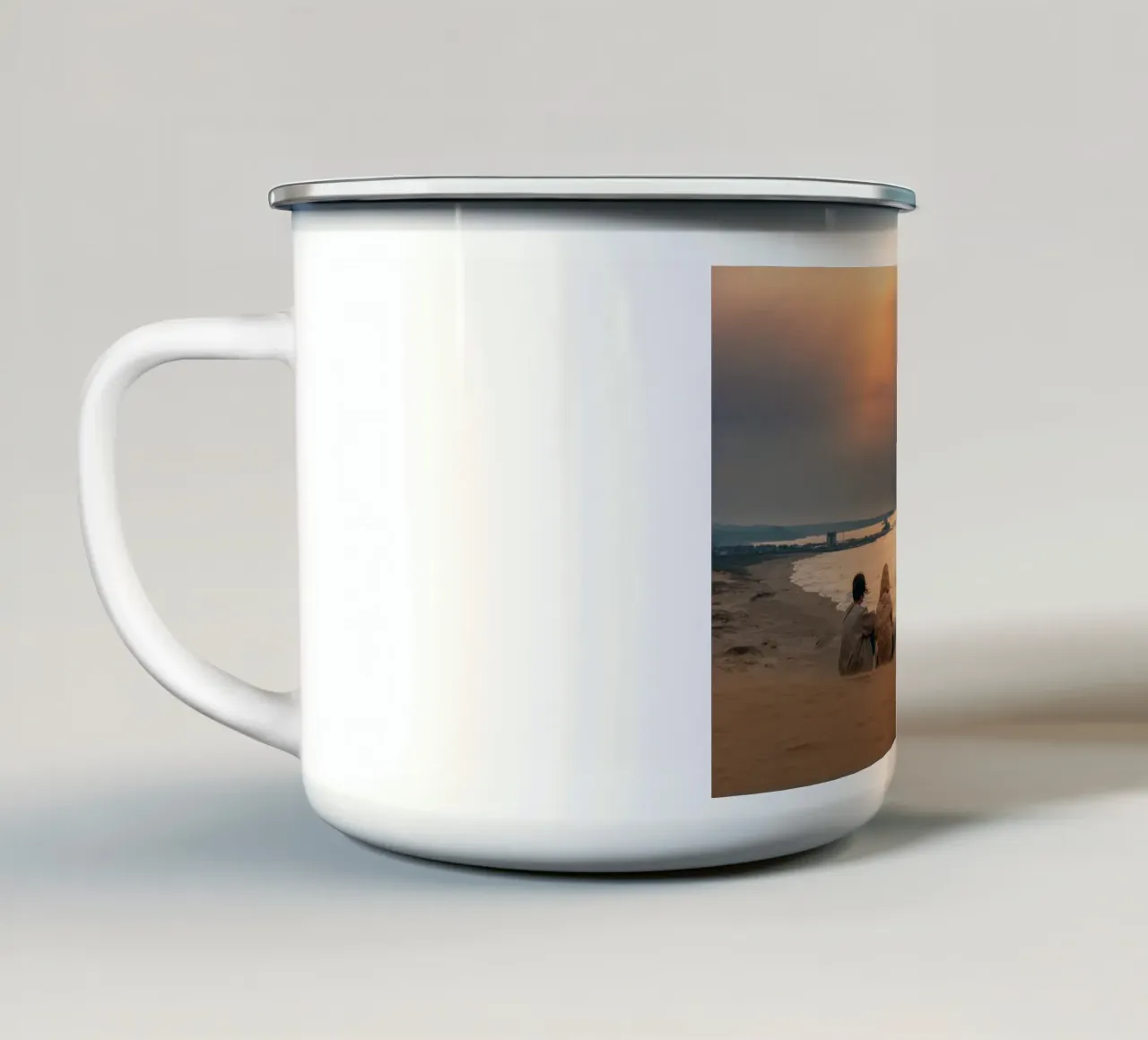 Tramonto nel deserto di Tottori, Giappone tazza in smalto da Marcel Bisig