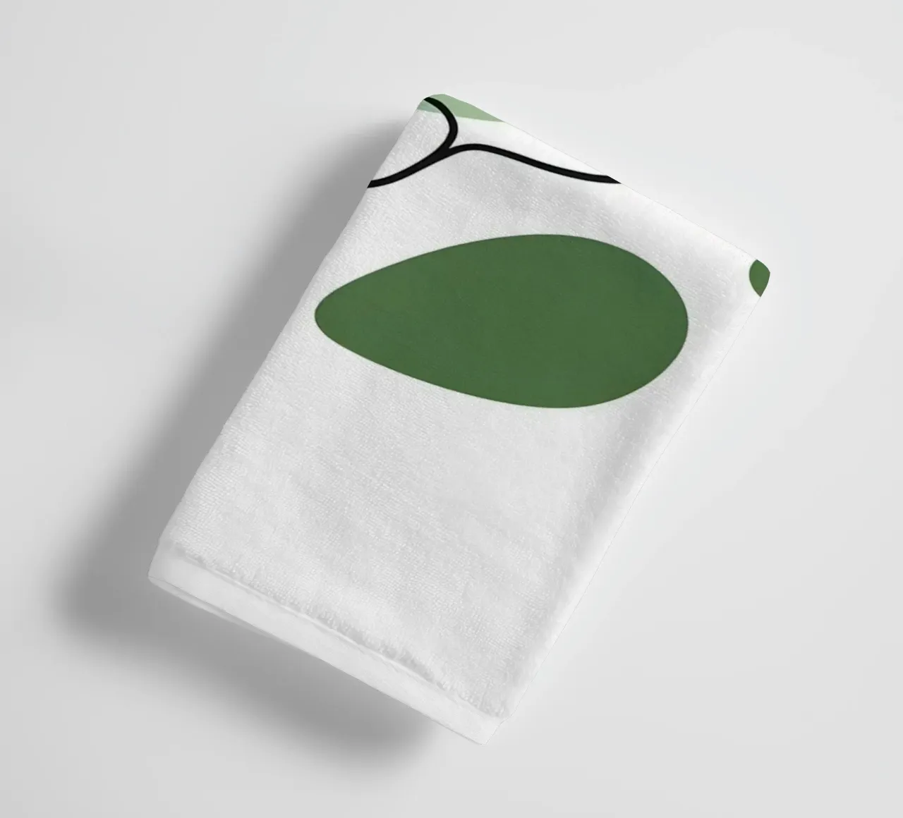 Minimalist Line Drawing of Monstera Leaf towel by Bloom And Brush