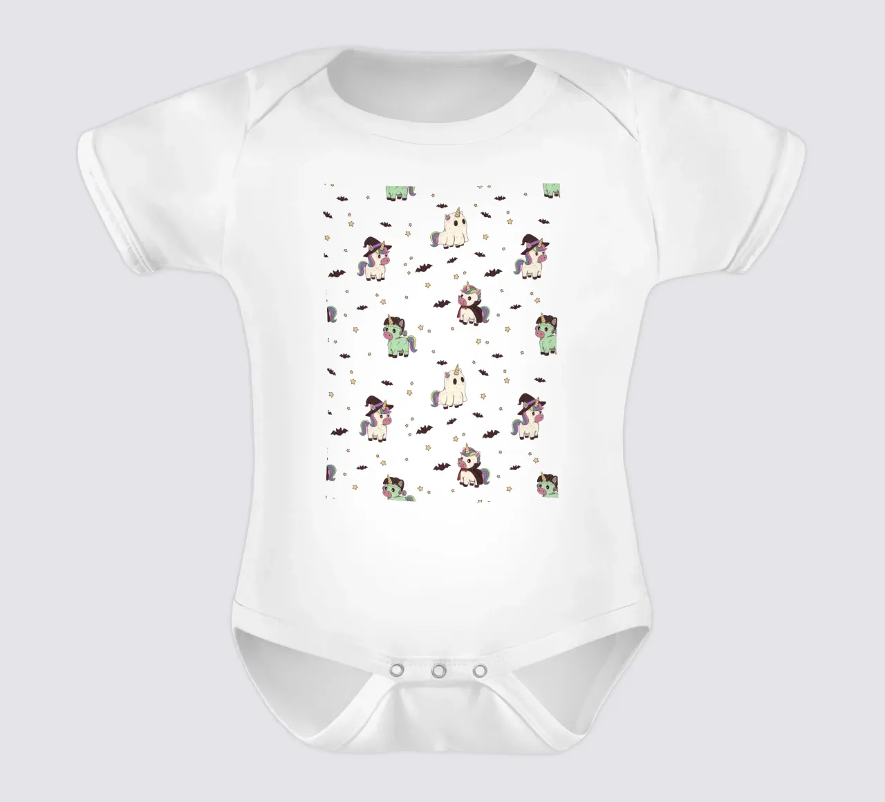Halloween Unicorn Party Pattern body de bebé de Loobs