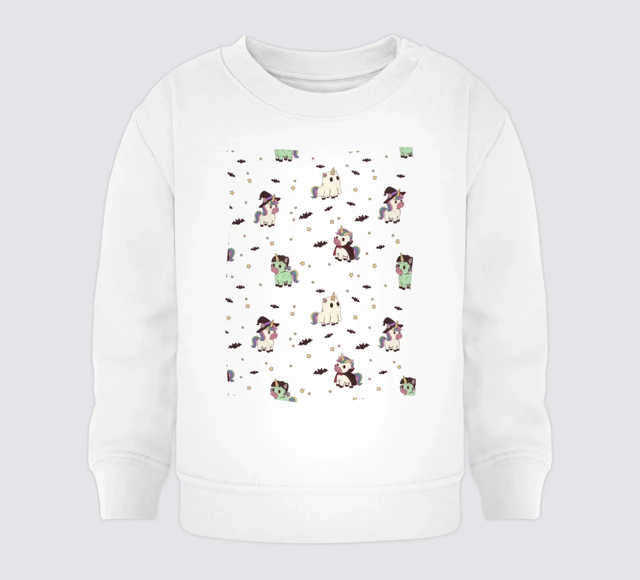 Halloween Unicorn Party Pattern sudadera de bebé de Loobs