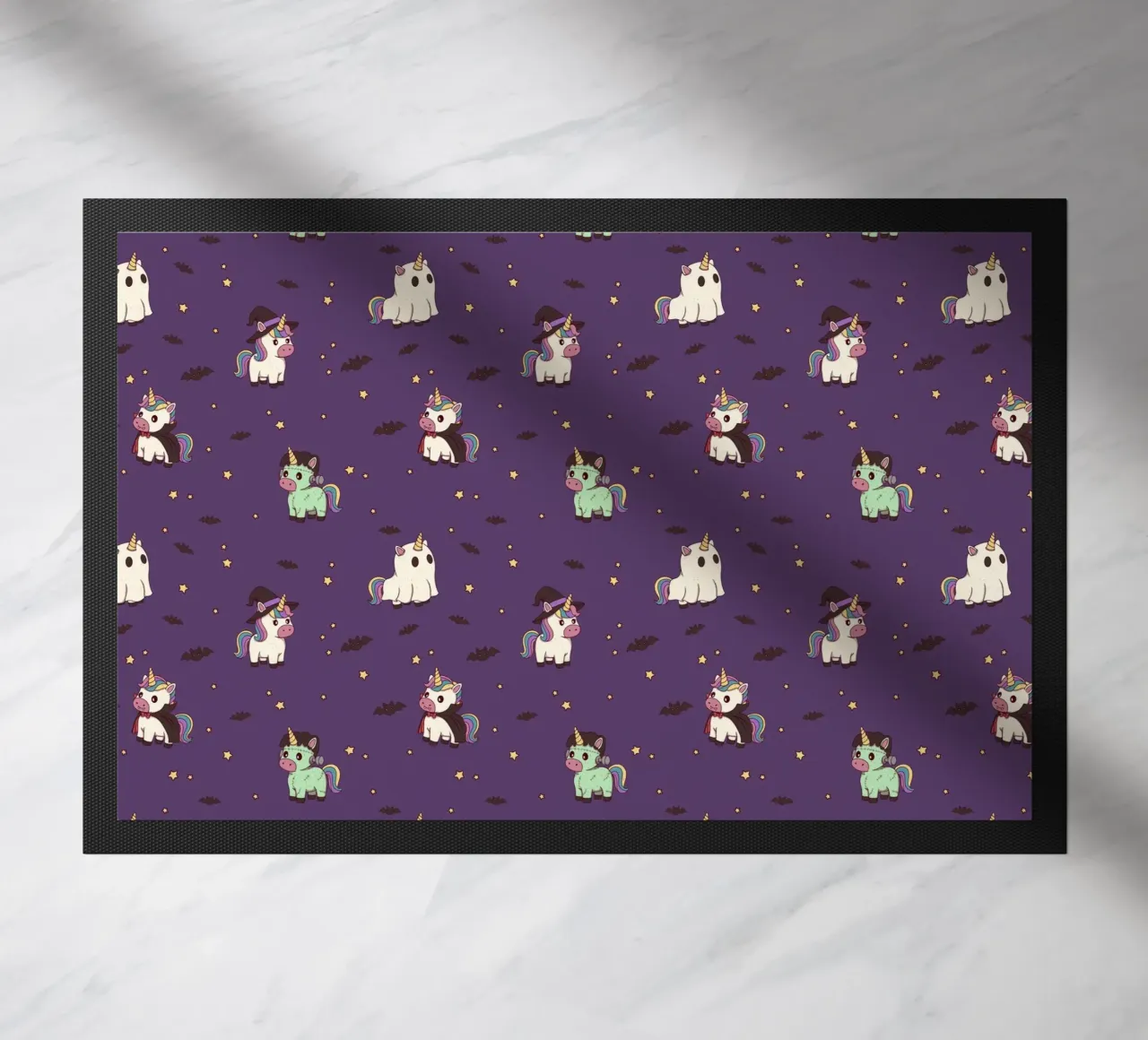 Halloween Unicorn Party Pattern felpudo de Loobs
