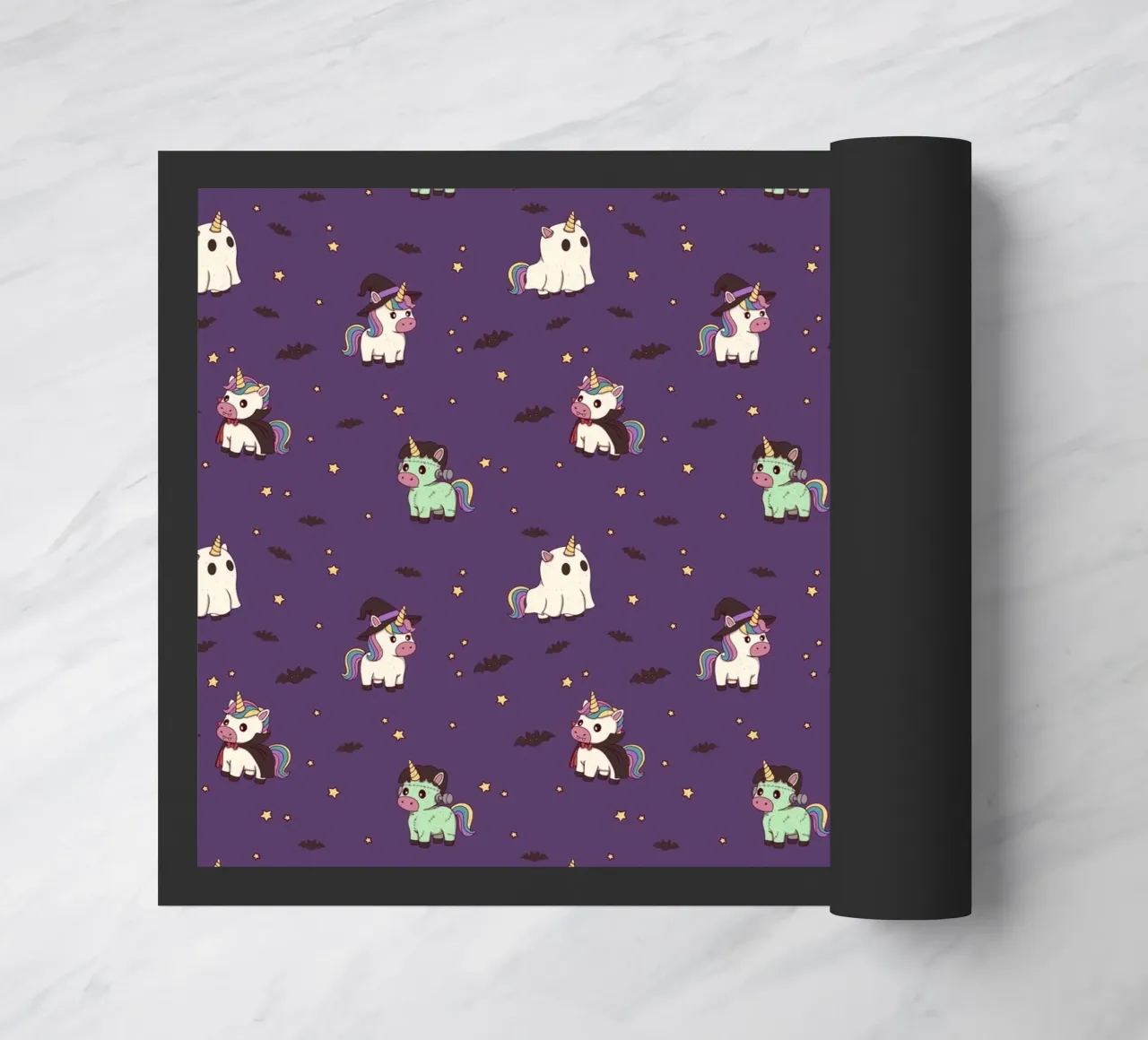 Halloween Unicorn Party Pattern felpudo de Loobs