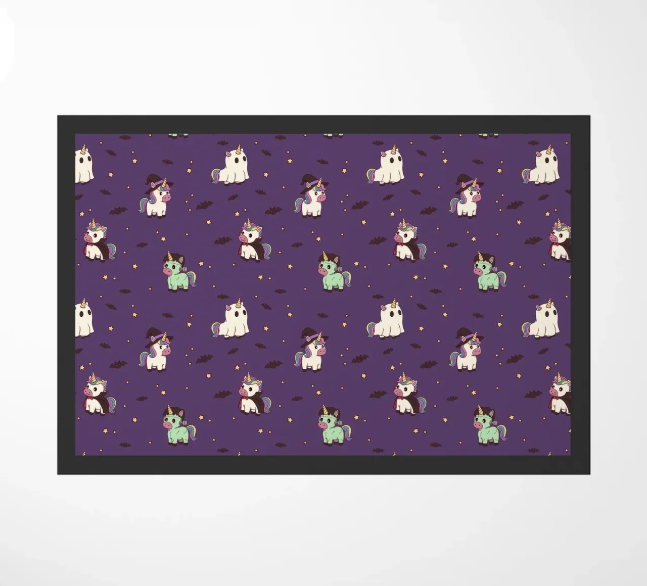 Halloween Unicorn Party Pattern felpudo de Loobs