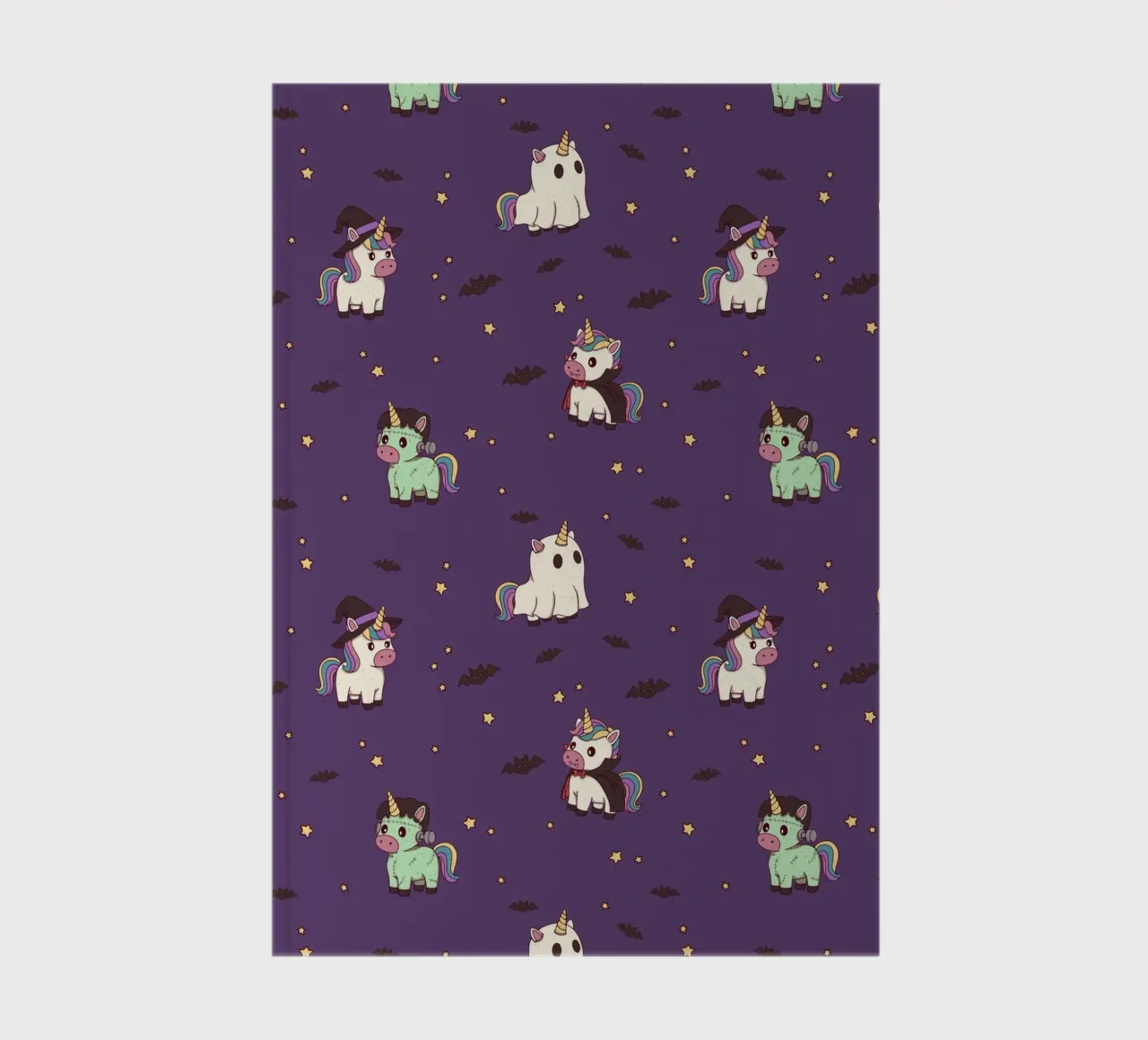 Halloween Unicorn Party Pattern notebook by Loobs