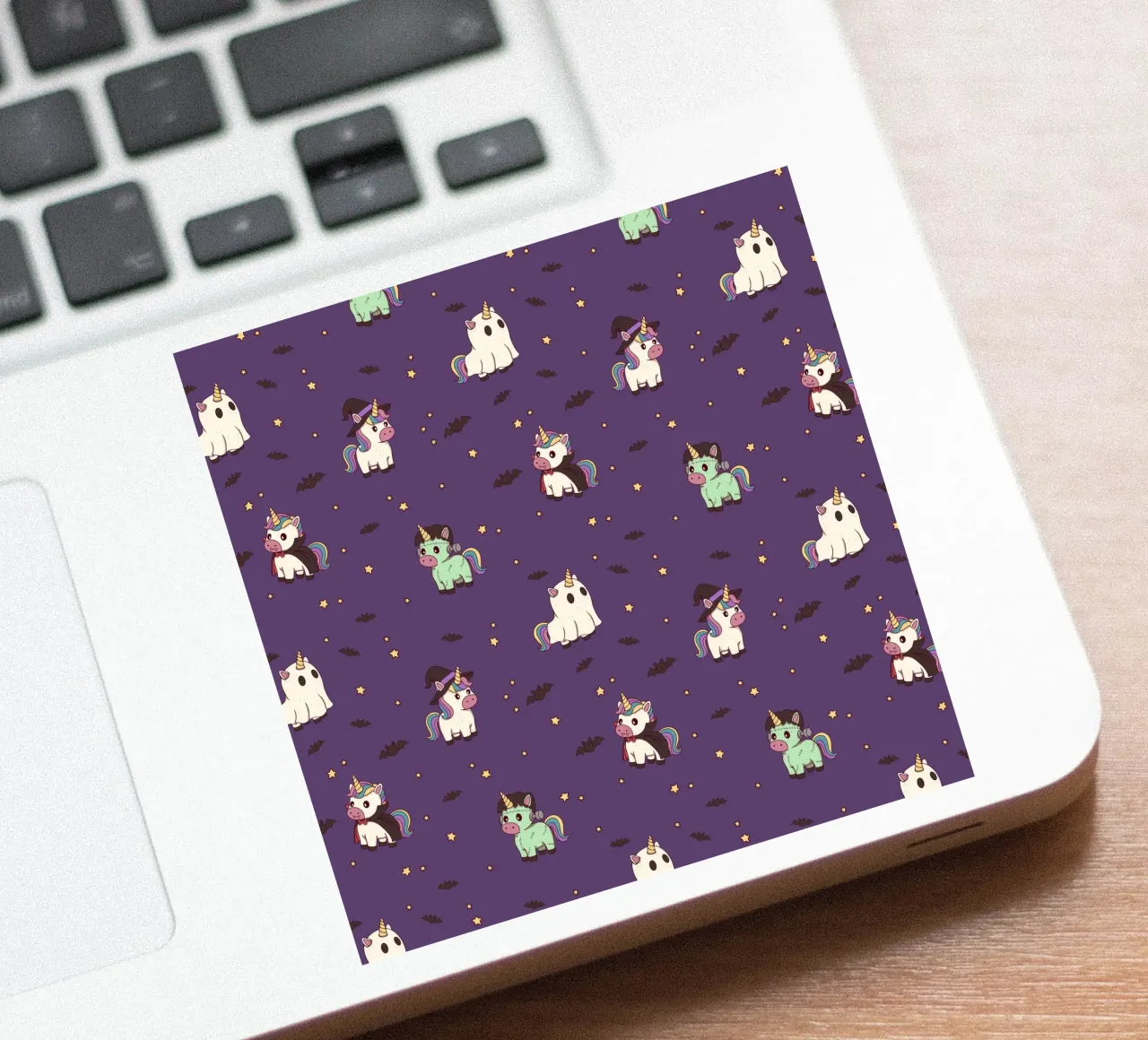 Halloween Unicorn Party Pattern pegatina de Loobs