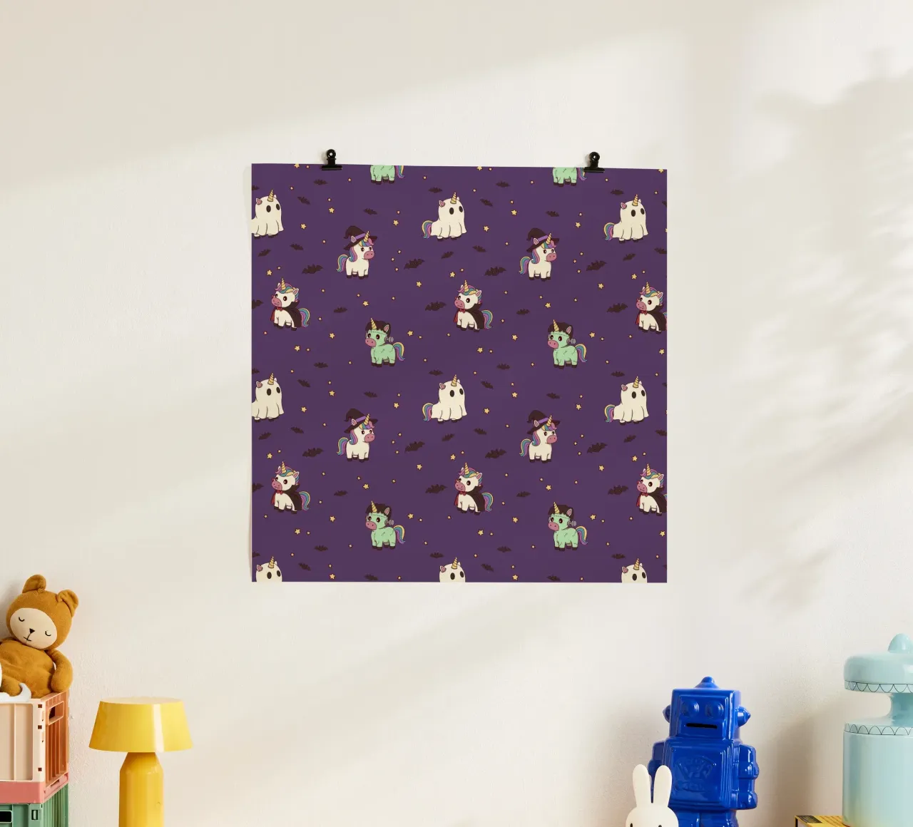 Halloween Unicorn Party Pattern hahnemühle de Loobs