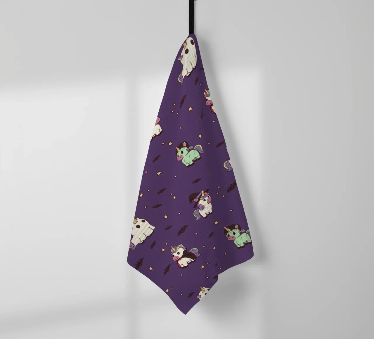 Halloween Unicorn Party Pattern paño de cocina de Loobs