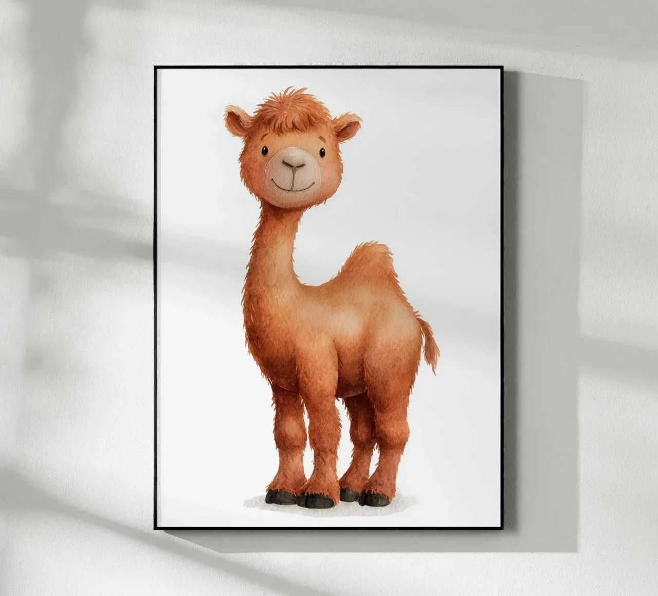 Poster per la cameretta dei bambini con cammello sorridente plexiglass da Kid’s Dream