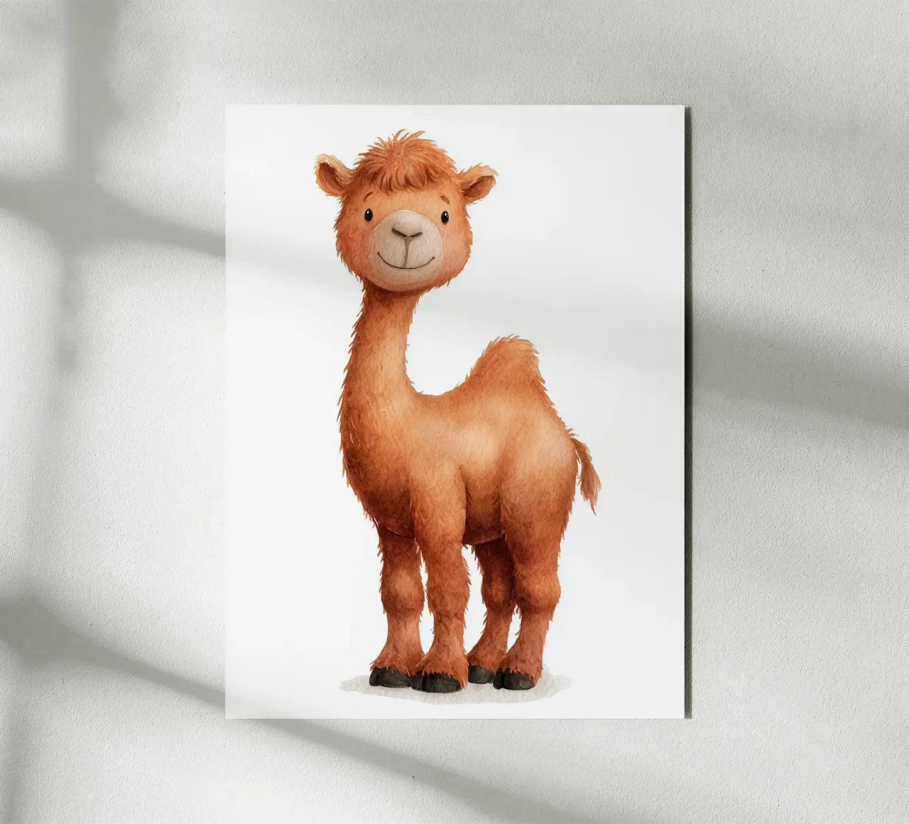 Poster per la cameretta dei bambini con cammello sorridente alluminio dibond da Kid’s Dream