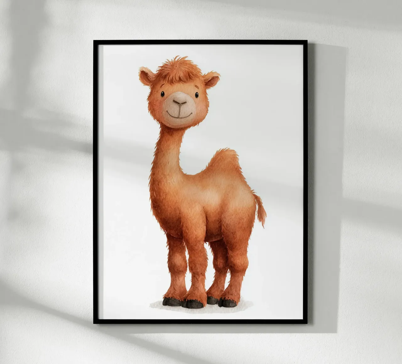 Poster per la cameretta dei bambini con cammello sorridente carta hahnemühle da Kid’s Dream