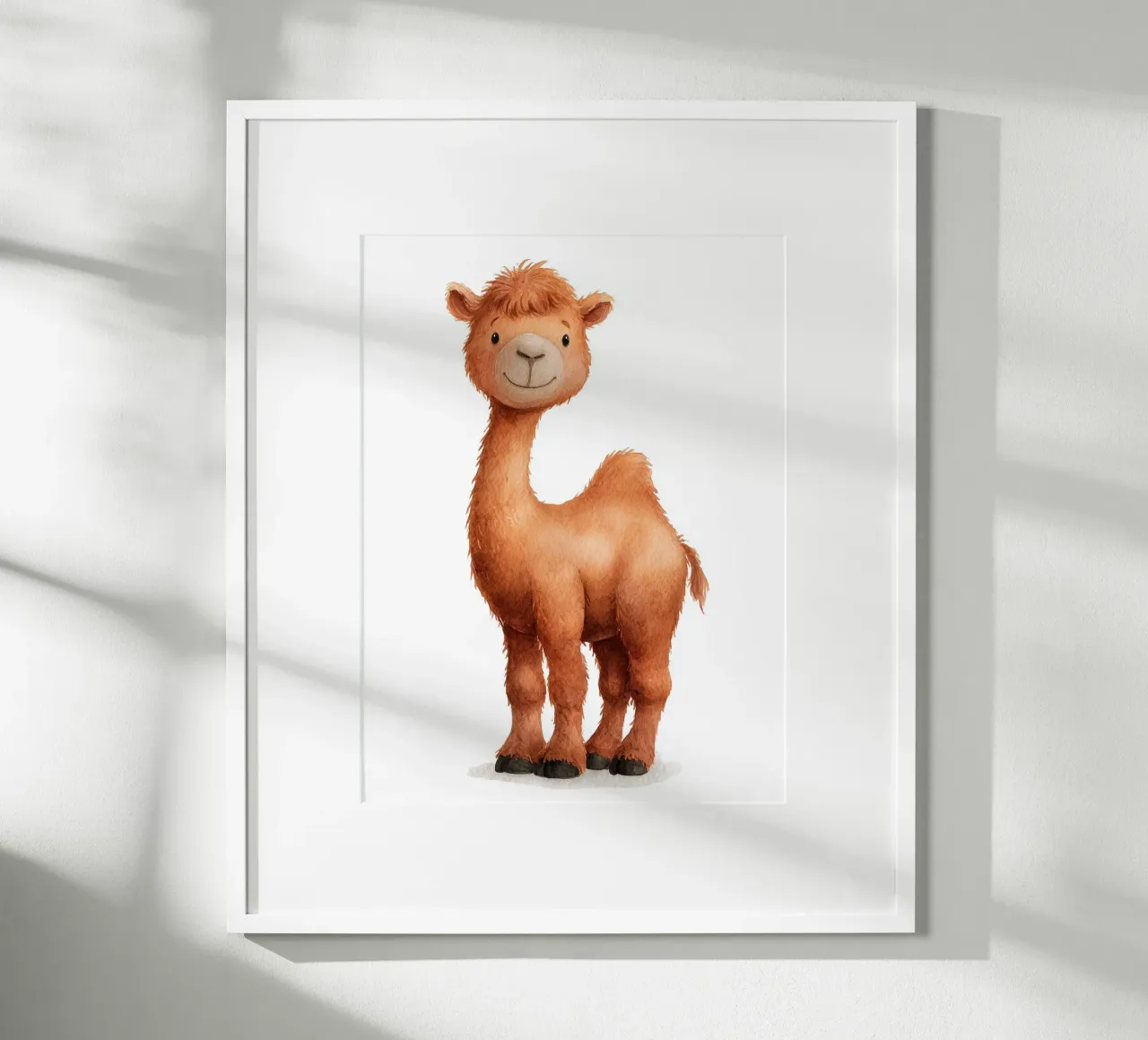 Poster per la cameretta dei bambini con cammello sorridente carta hahnemühle da Kid’s Dream