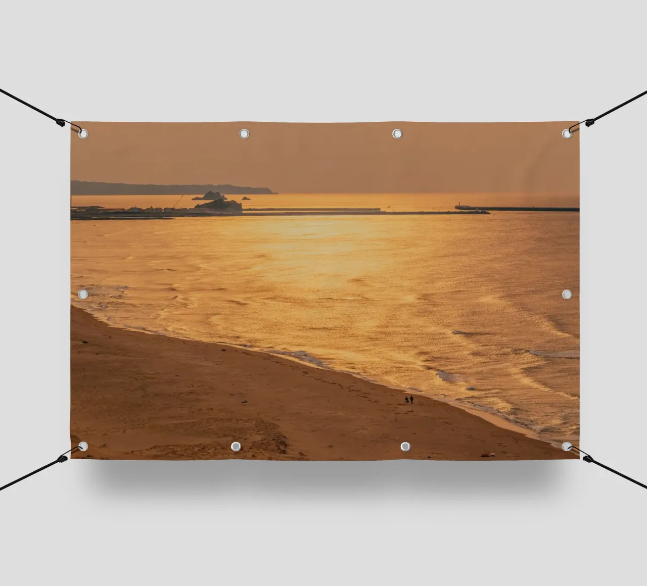 Tramonto nel deserto di Tottori, Giappone telo in pvc da Marcel Bisig