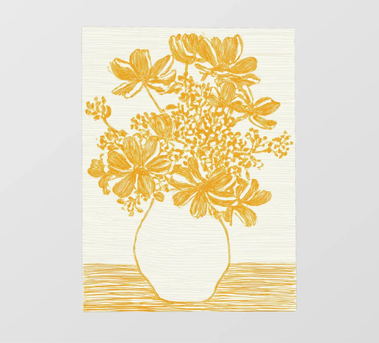 Fiori gialli astratti telo in pvc da IamHomeStudio