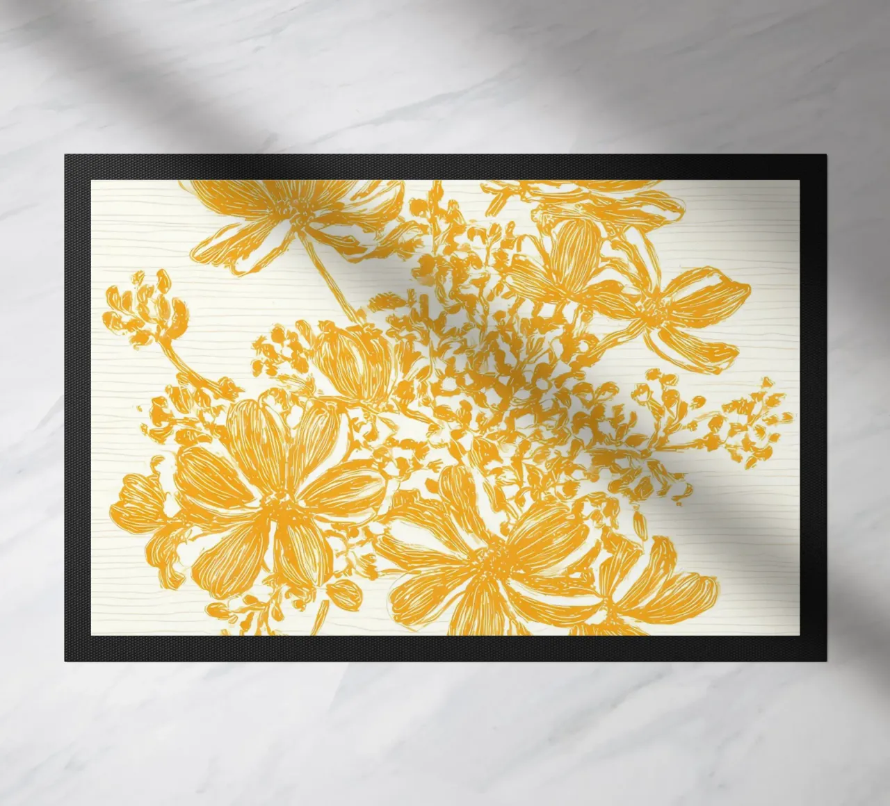 Fiori gialli astratti zerbino da IamHomeStudio