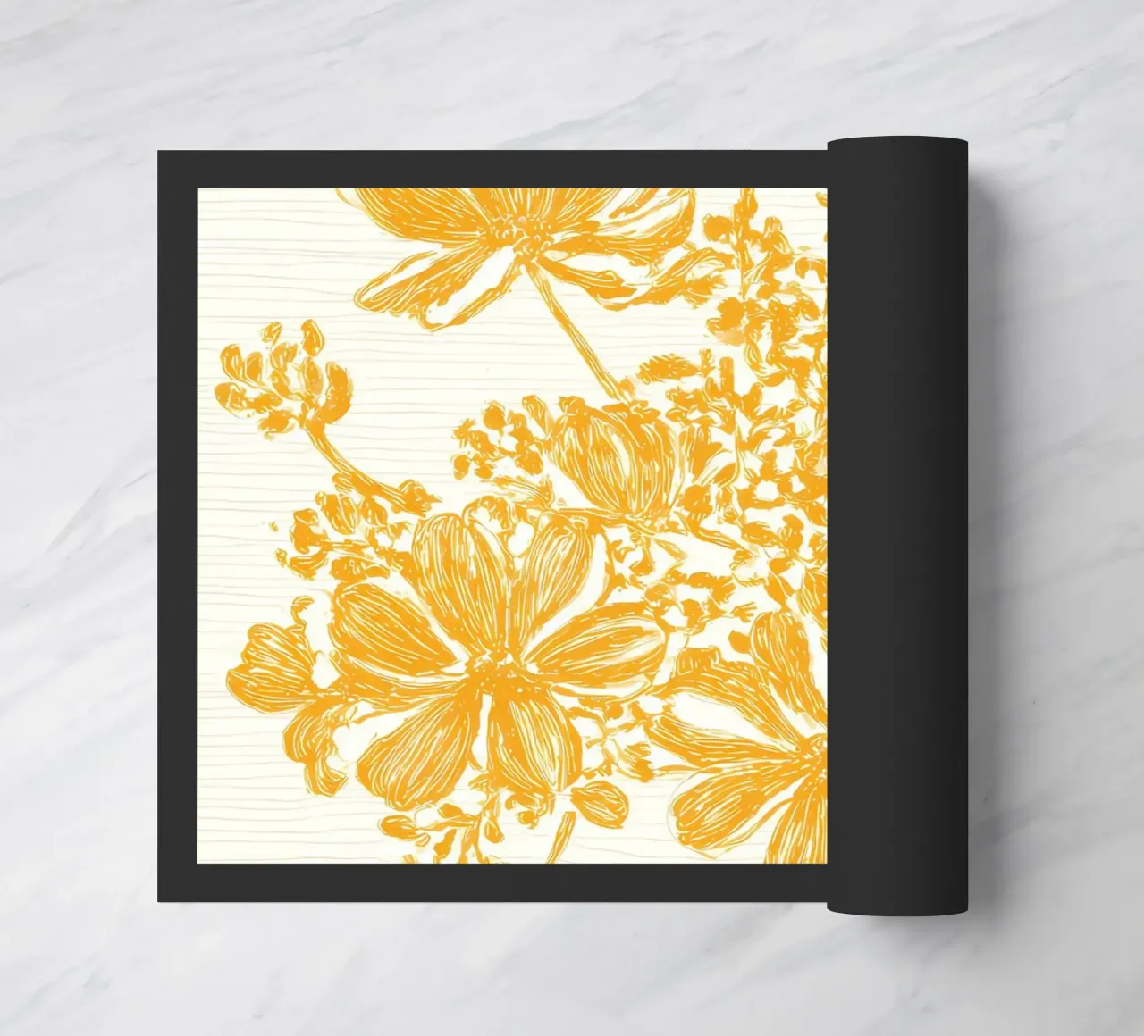 Fiori gialli astratti zerbino da IamHomeStudio