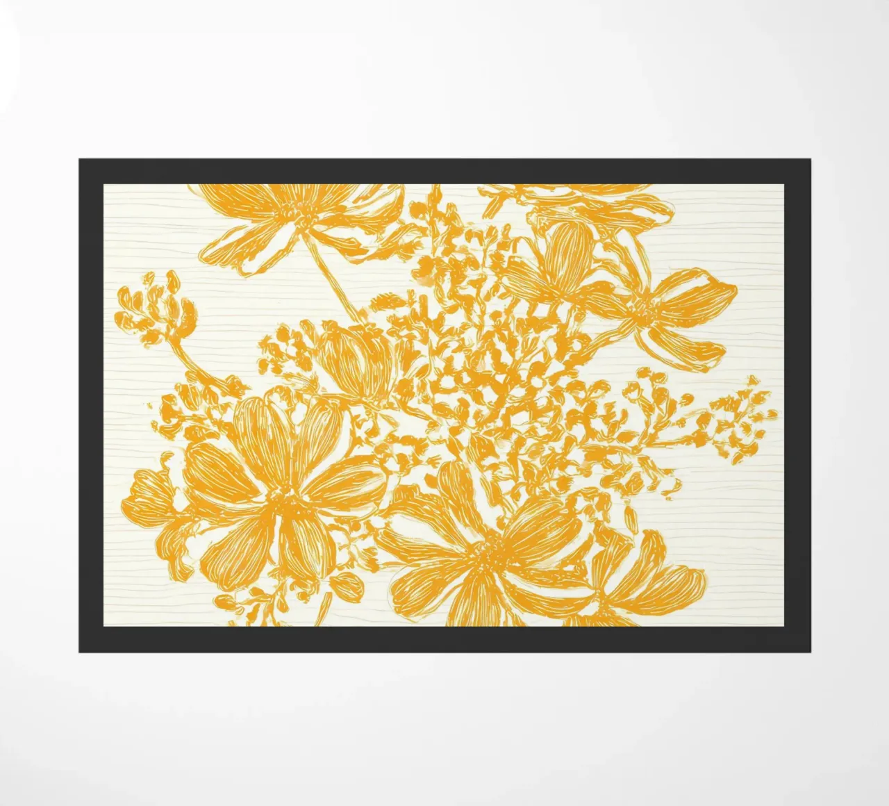 Fiori gialli astratti zerbino da IamHomeStudio