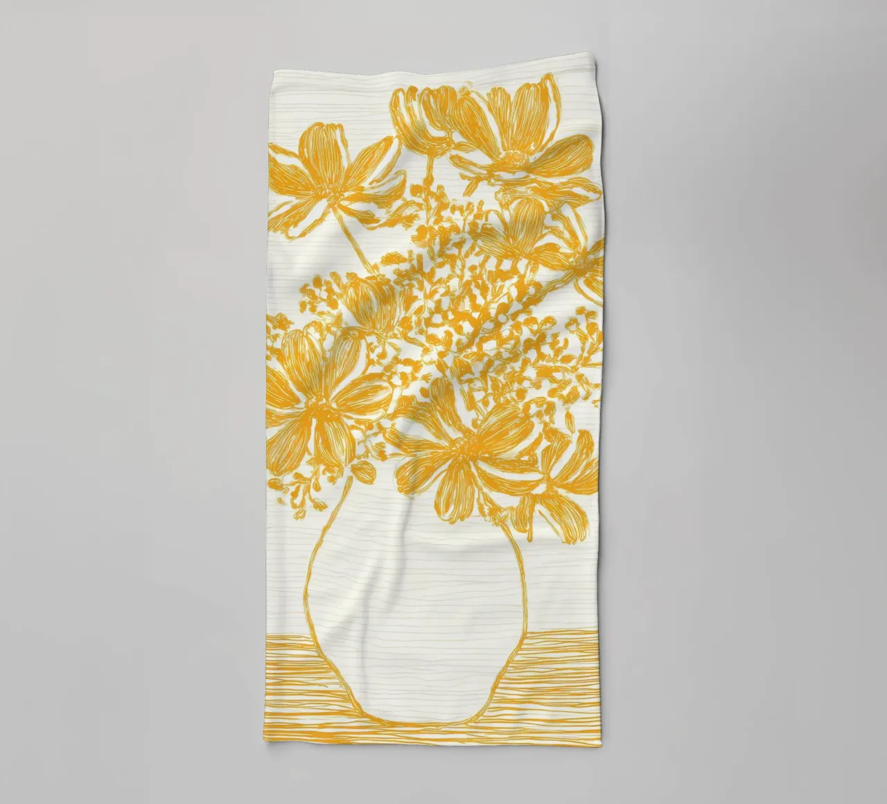 Fiori gialli astratti asciugamano da bagno da IamHomeStudio