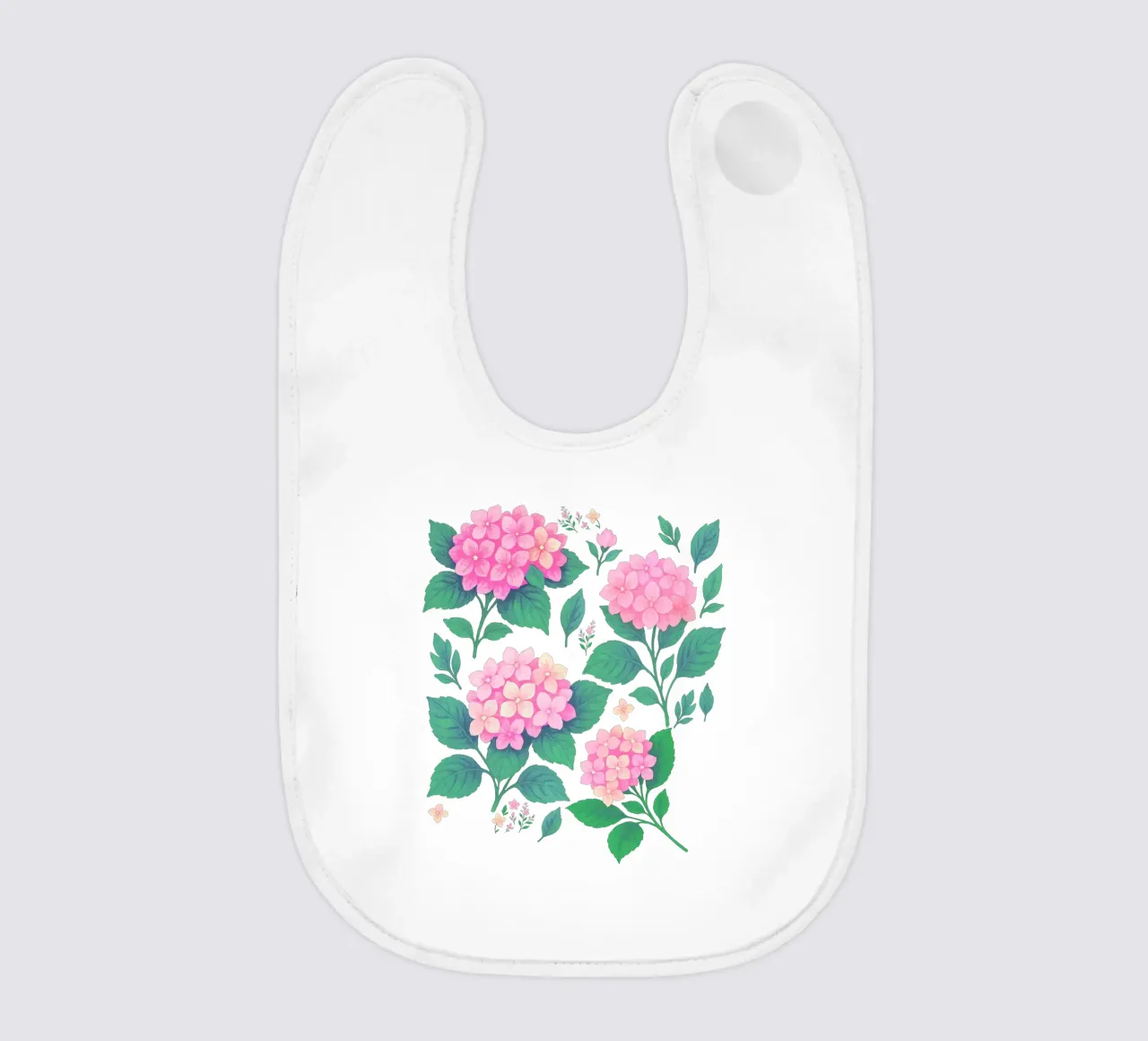 Ortensia rosa e verde bavaglino da SilverPegasus