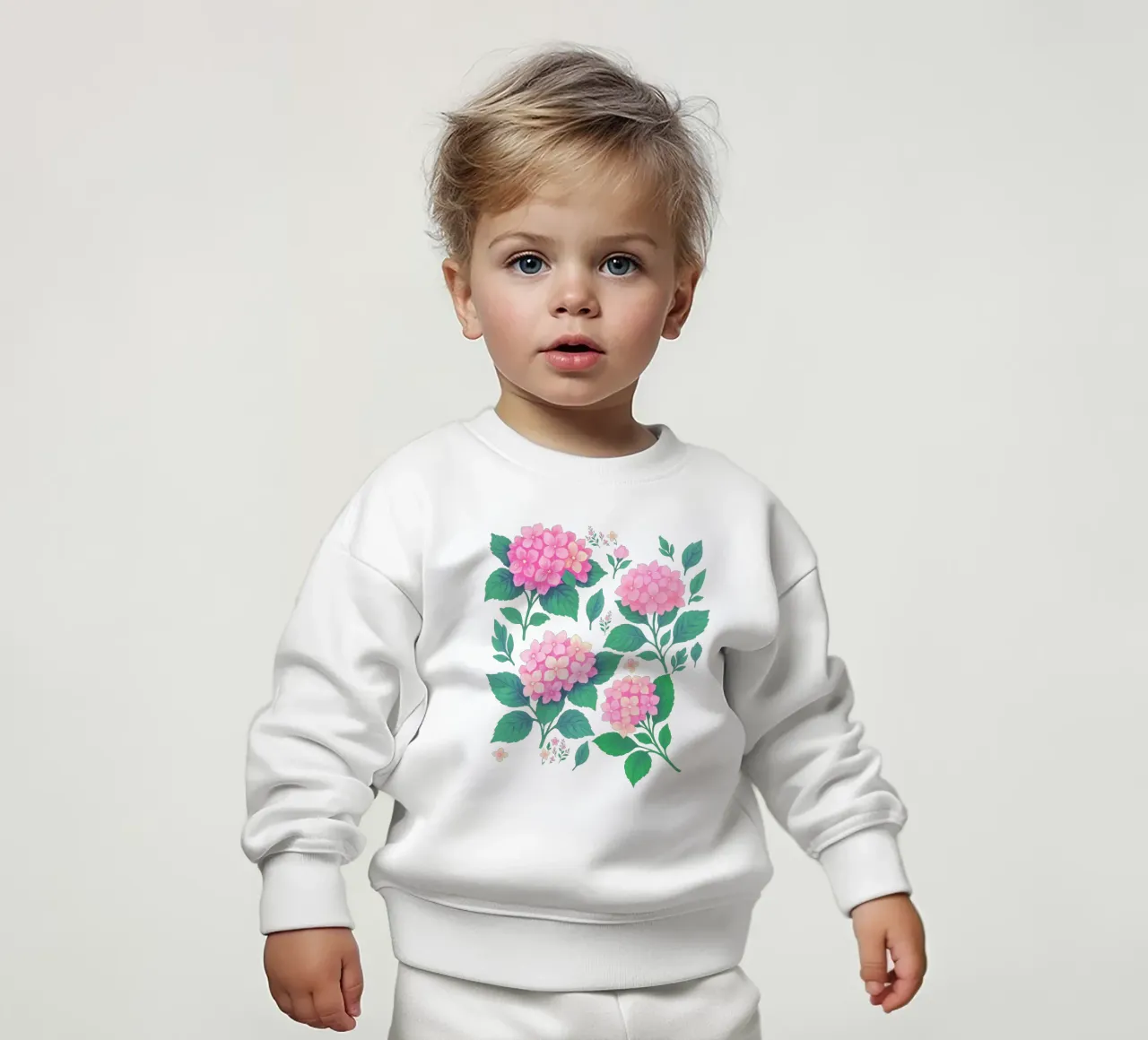 Ortensia rosa e verde felpa neonato da SilverPegasus