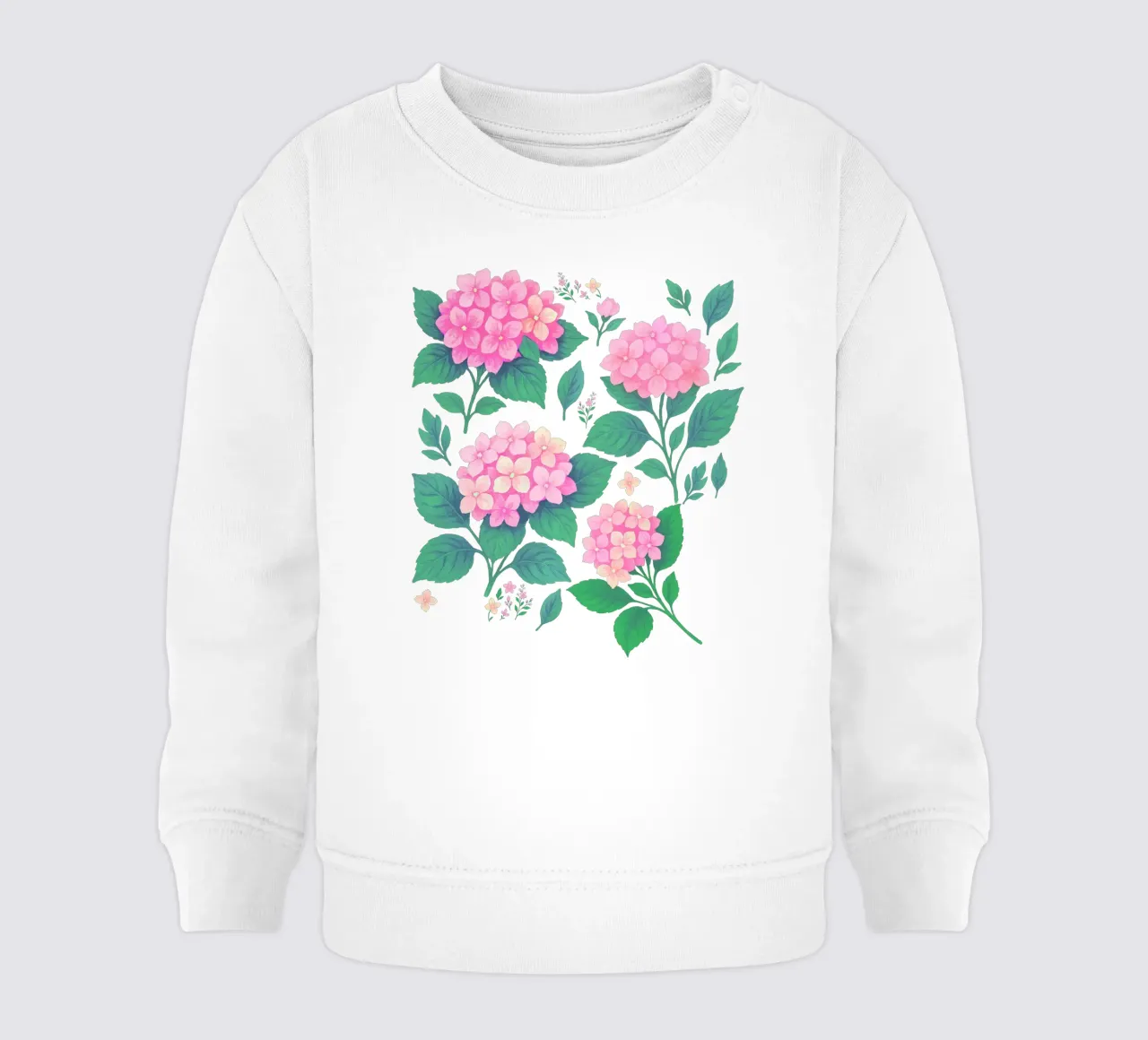 Ortensia rosa e verde felpa neonato da SilverPegasus
