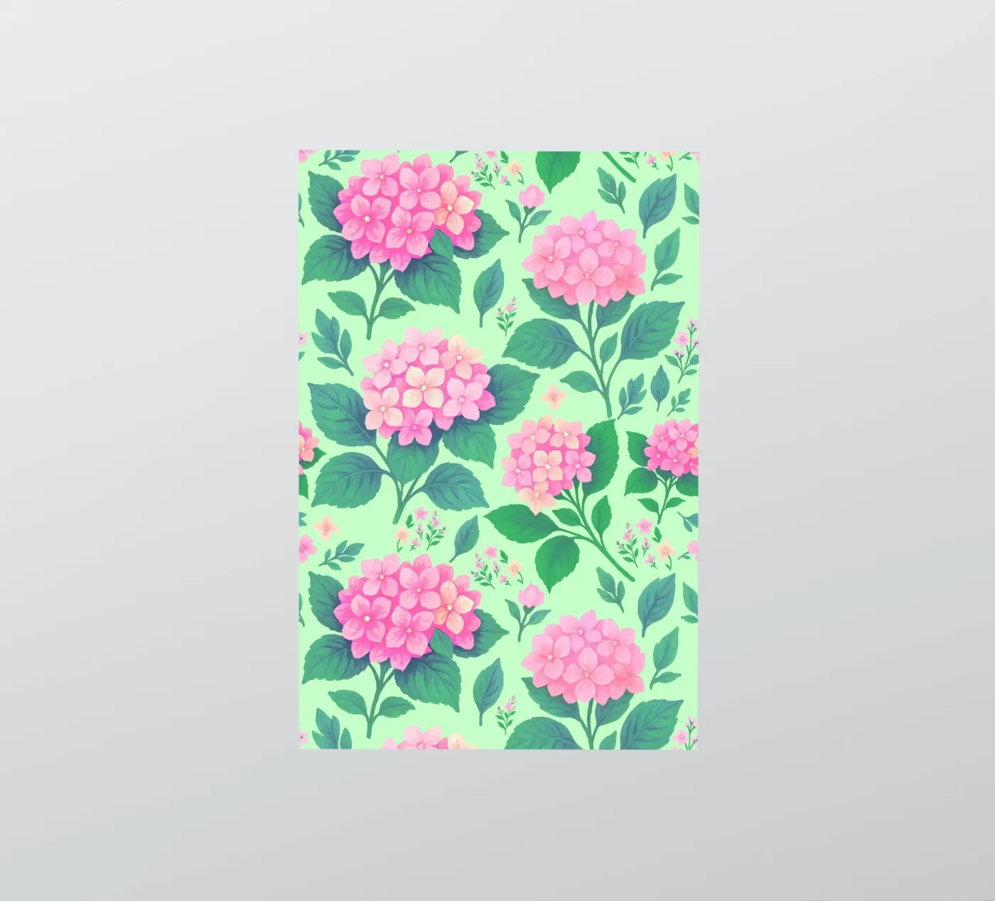 Ortensia rosa e verde adesivo da SilverPegasus