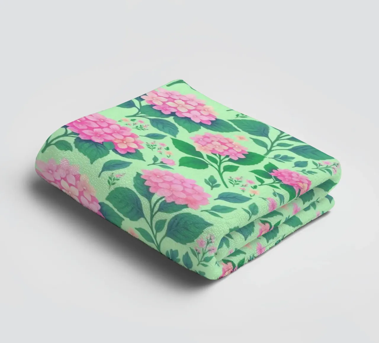 Ortensia rosa e verde asciugamano da bagno da SilverPegasus