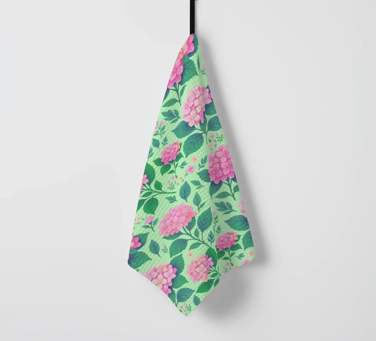 Hortensia rose et vert torchon de SilverPegasus