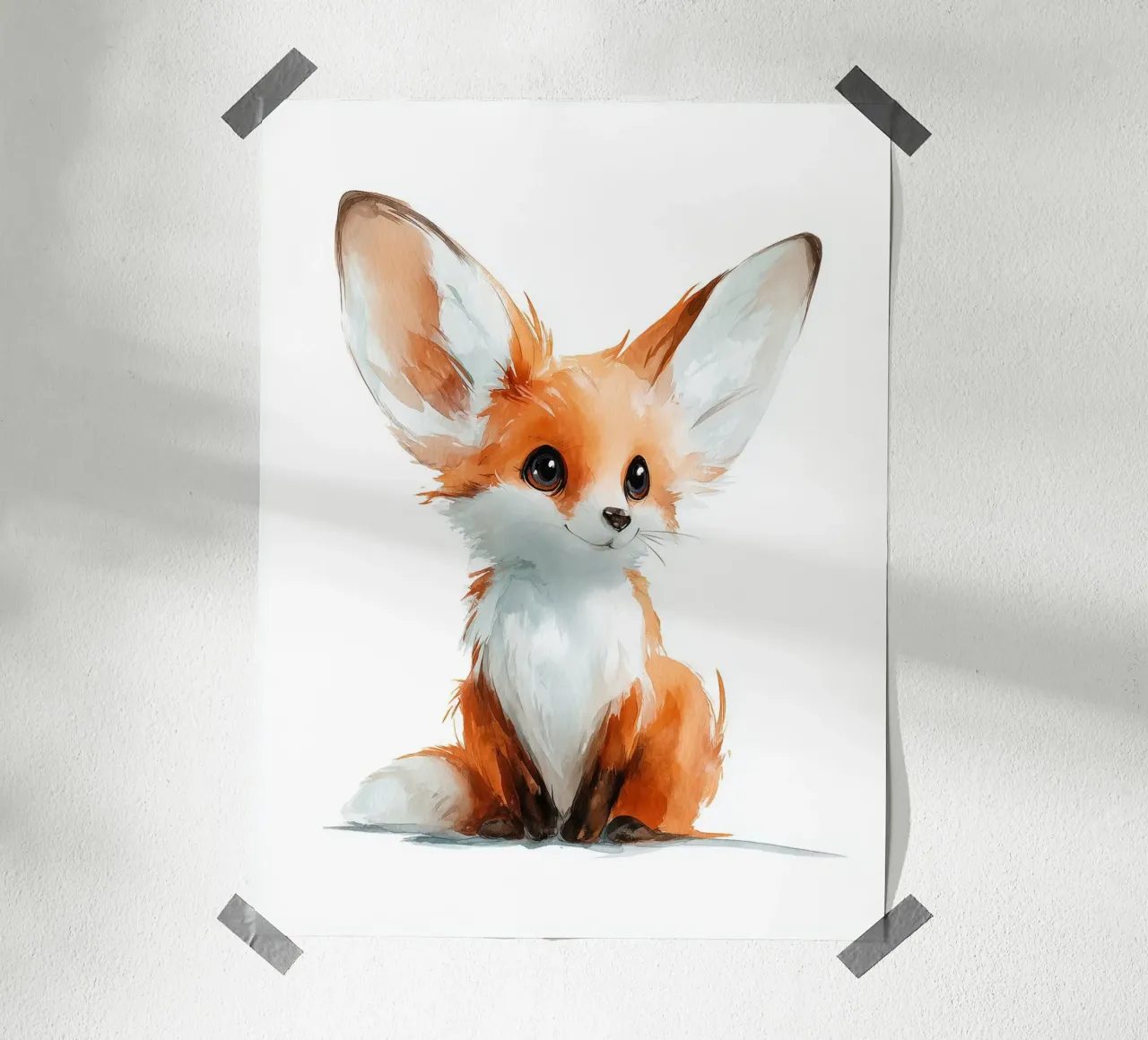 Poster fennec carino carta hahnemühle da Kid’s Dream