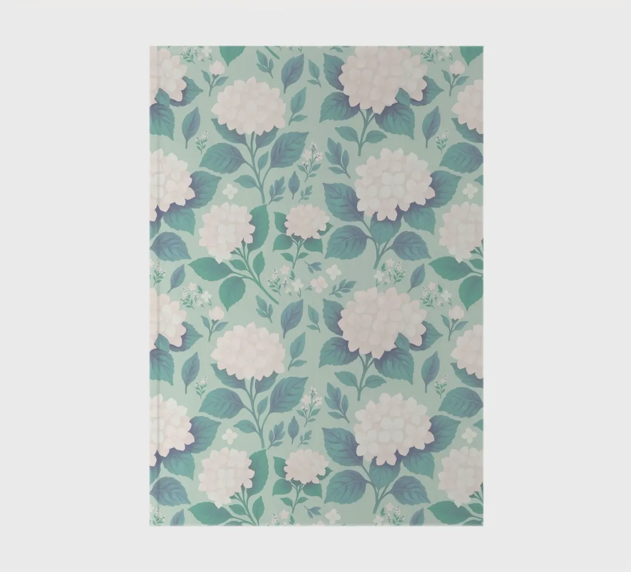 Hortensia Blanc Sauge Vert carnet de notes de SilverPegasus