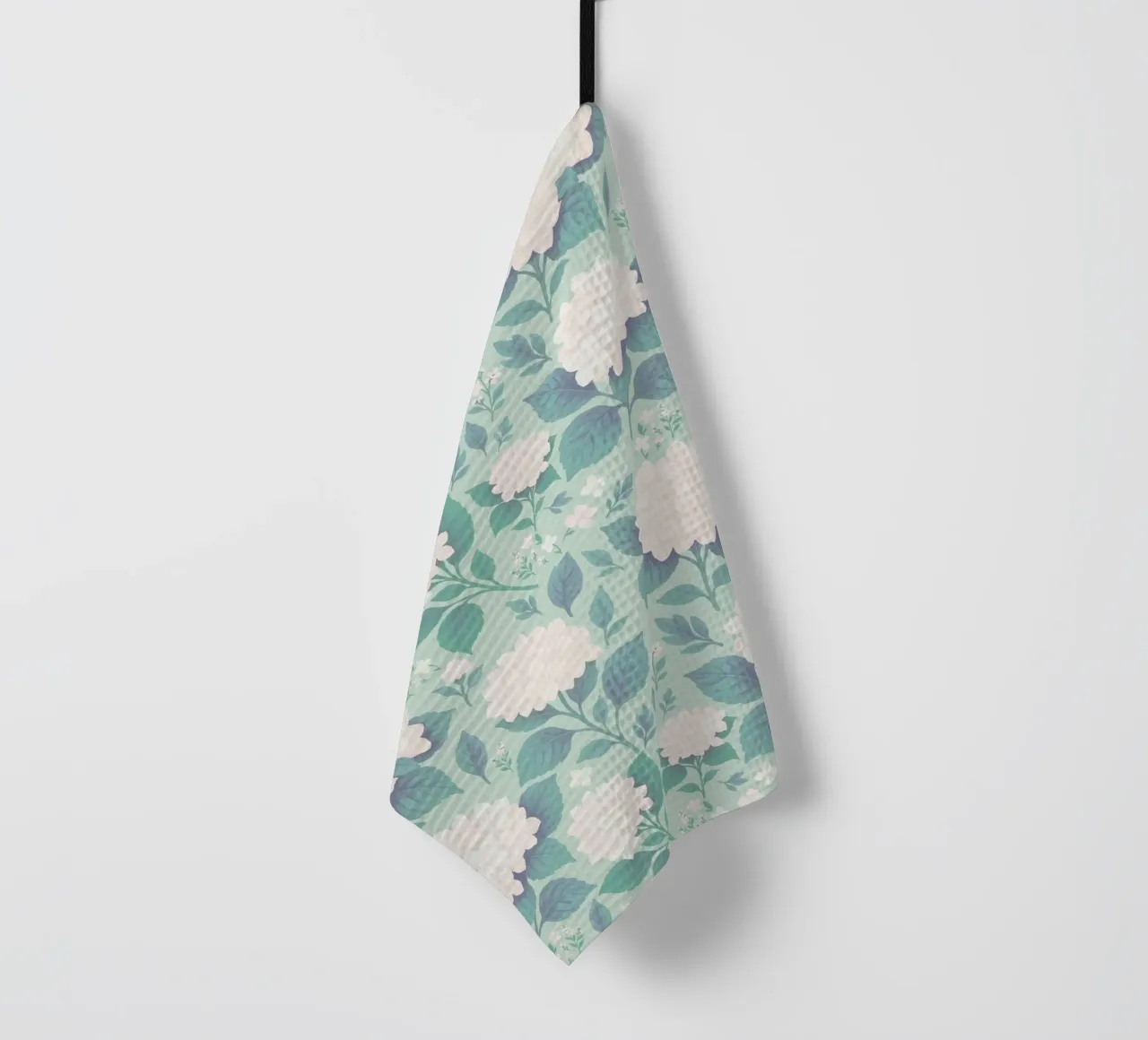 Hortensia Blanc Sauge Vert torchon de SilverPegasus